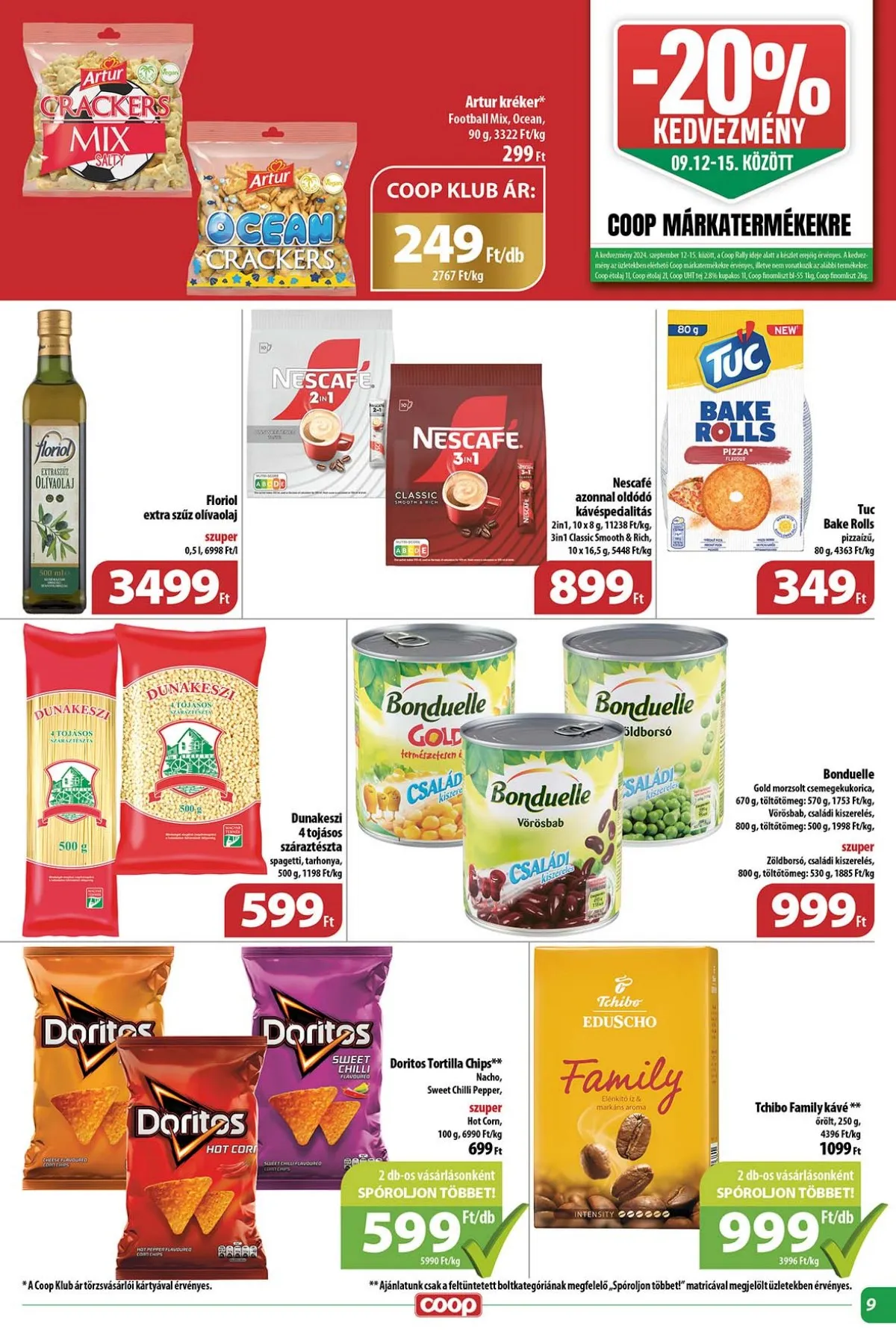Coop akciós újság Tisza 09.12–09.18 – 9. oldal