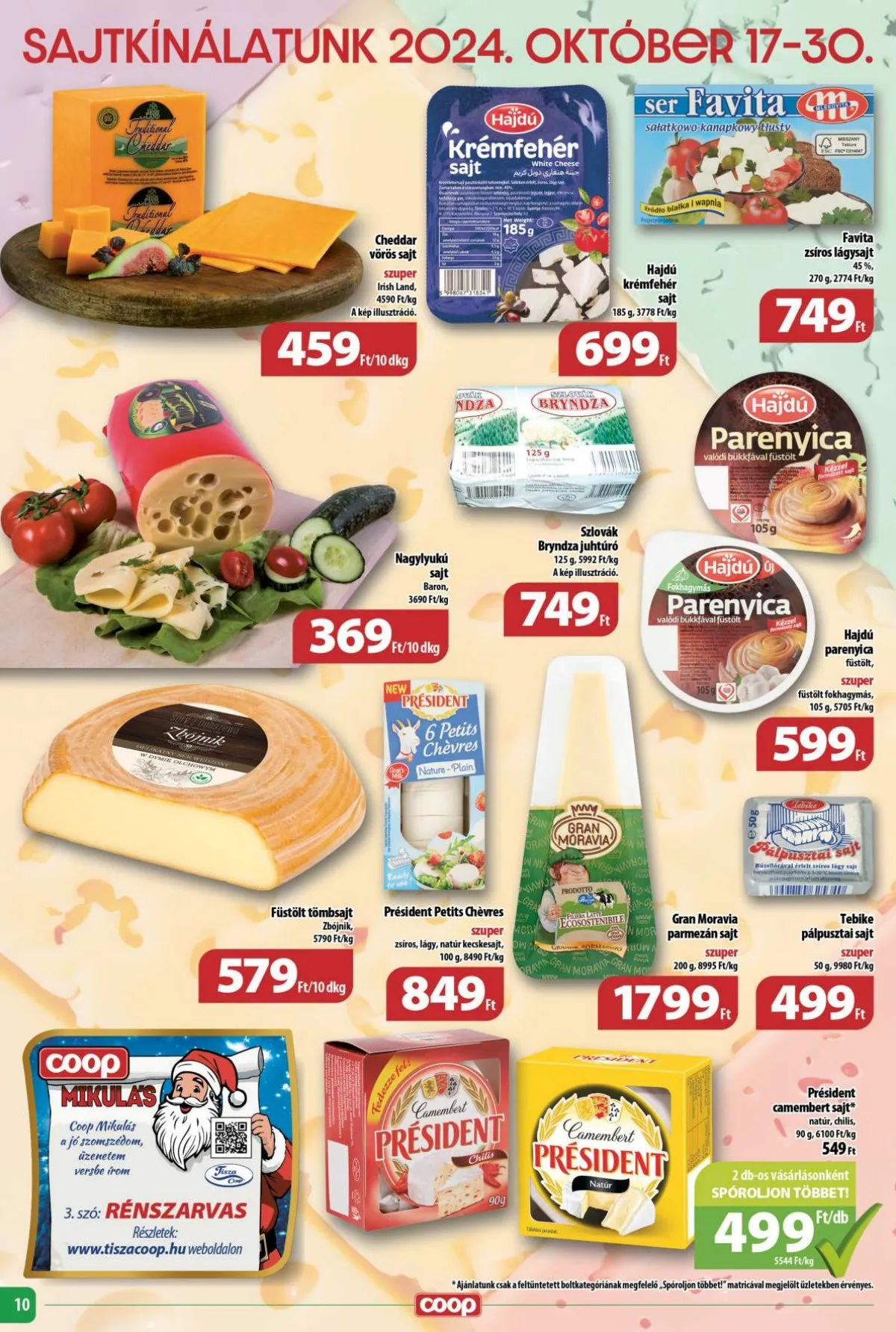 Coop akciós újság Tisza 10.17–10.22 – 10. oldal