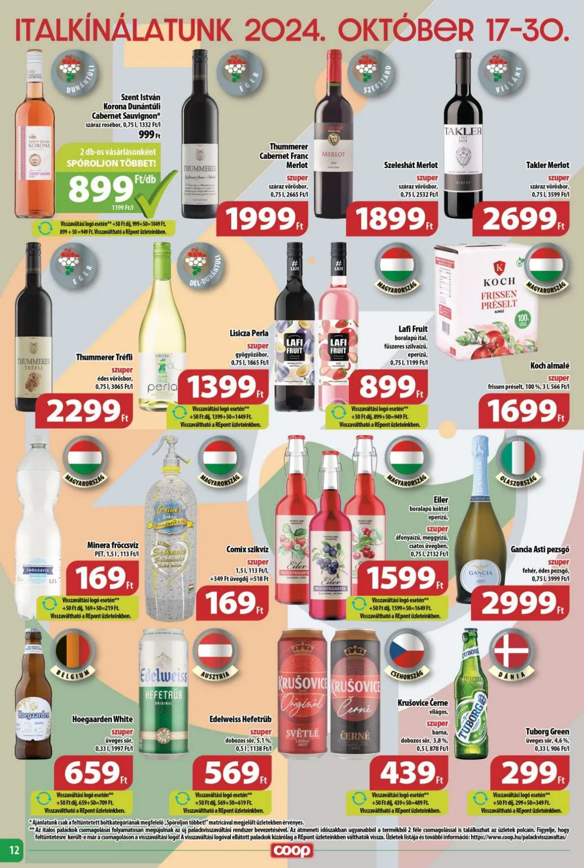 Coop akciós újság Tisza 10.17–10.22 – 12. oldal