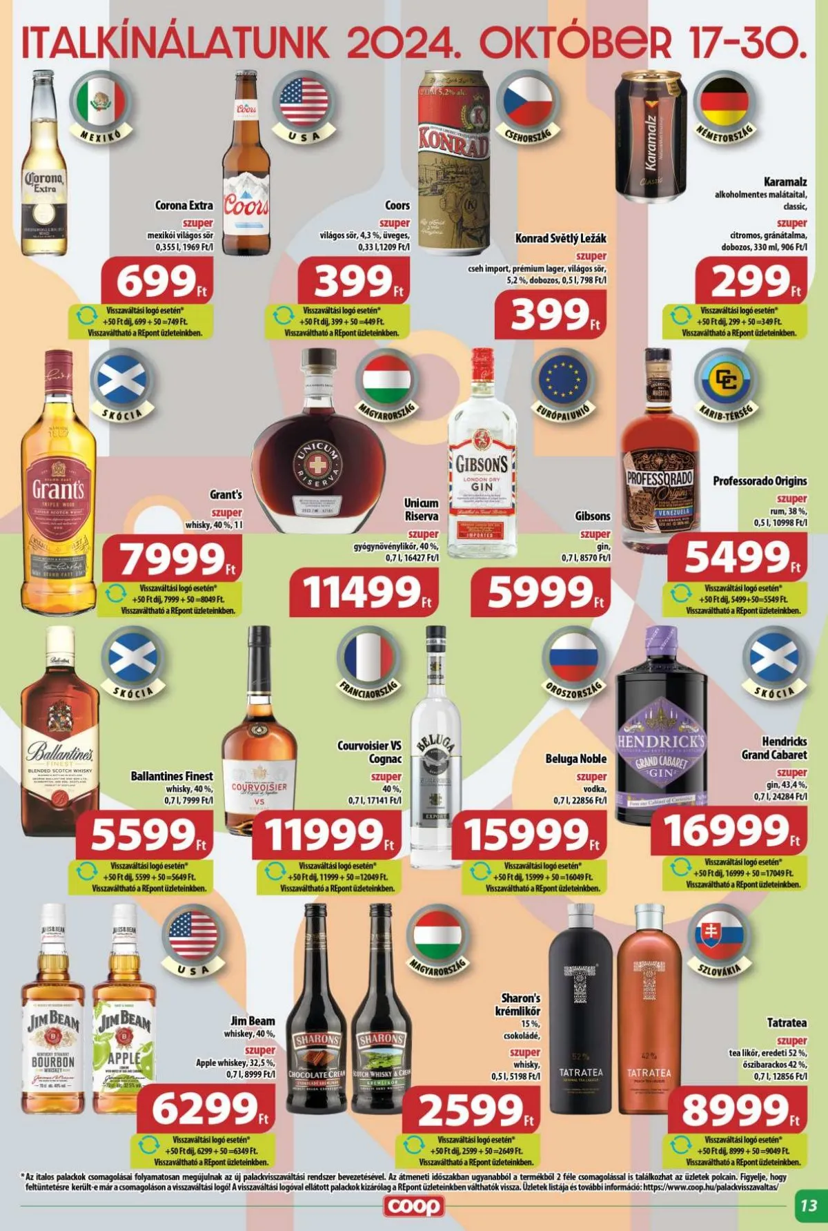 Coop akciós újság Tisza 10.17–10.22 – 13. oldal