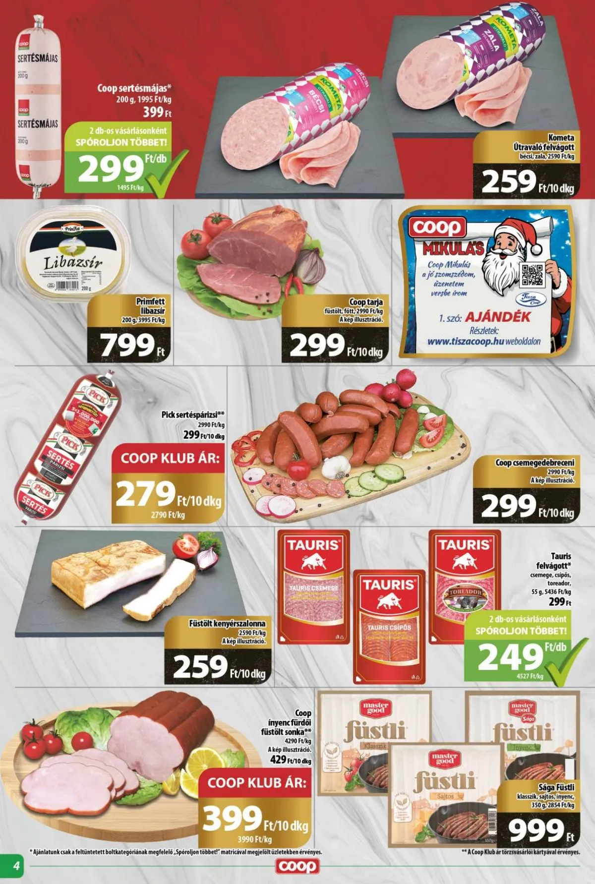 Coop akciós újság Tisza 10.17–10.22 – 4. oldal