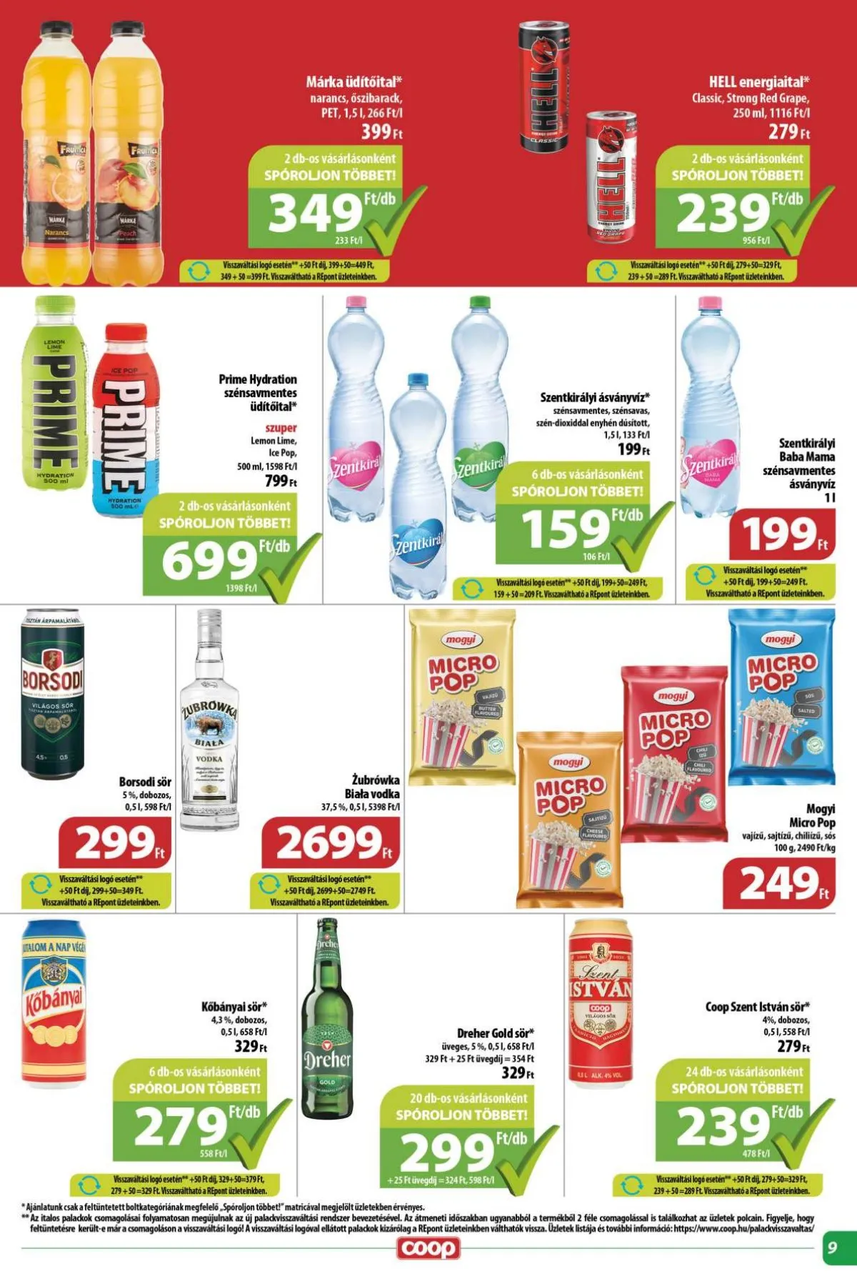 Coop akciós újság Tisza 10.17–10.22 – 9. oldal