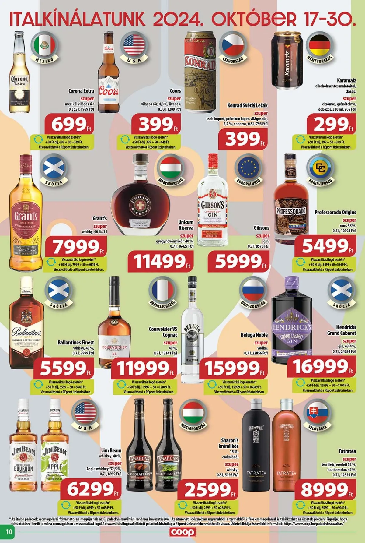 Coop akciós újság Tisza 10.24–10.30 – 10. oldal