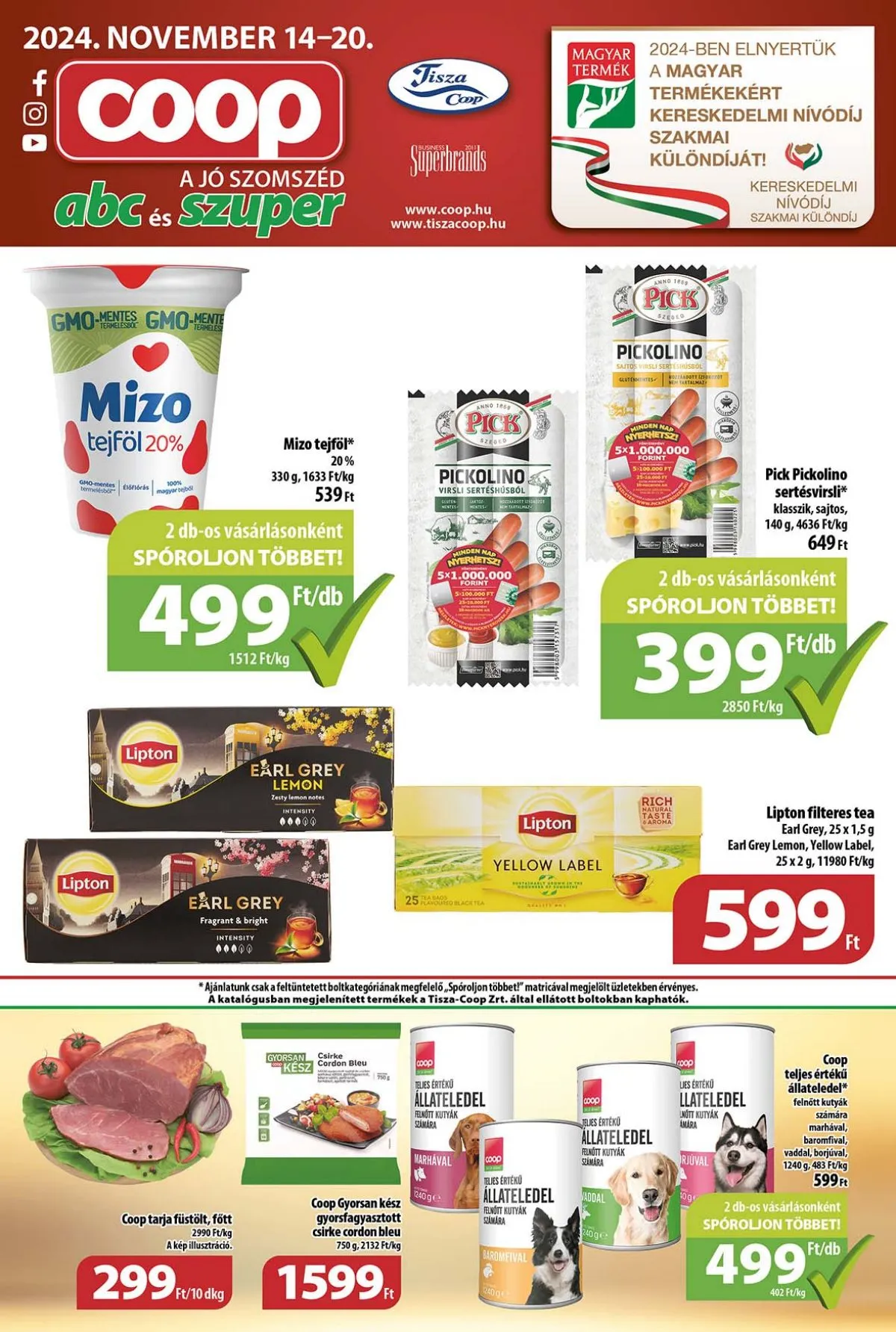 Coop akciós újság Tisza 11.14–11.20