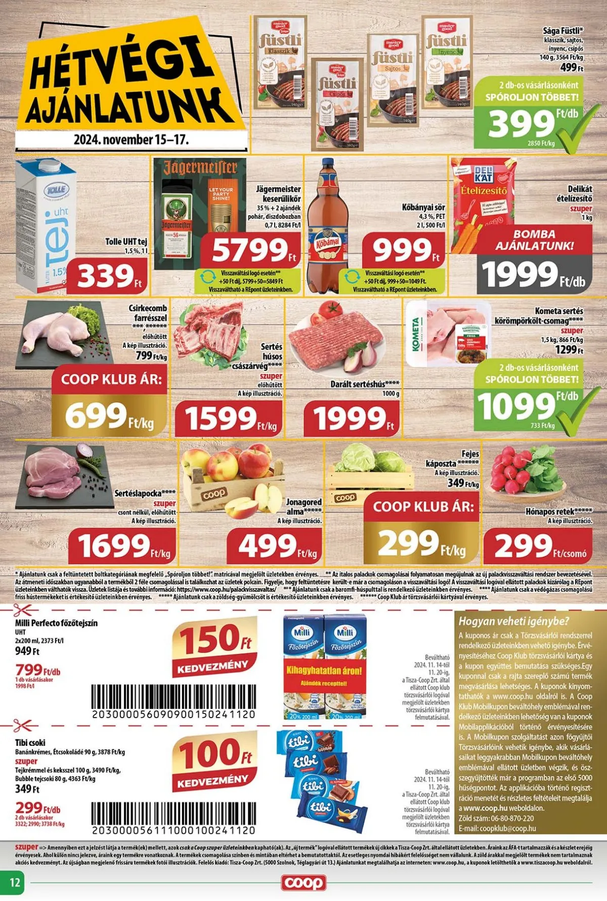 Coop akciós újság Tisza 11.14–11.20 – 12. oldal
