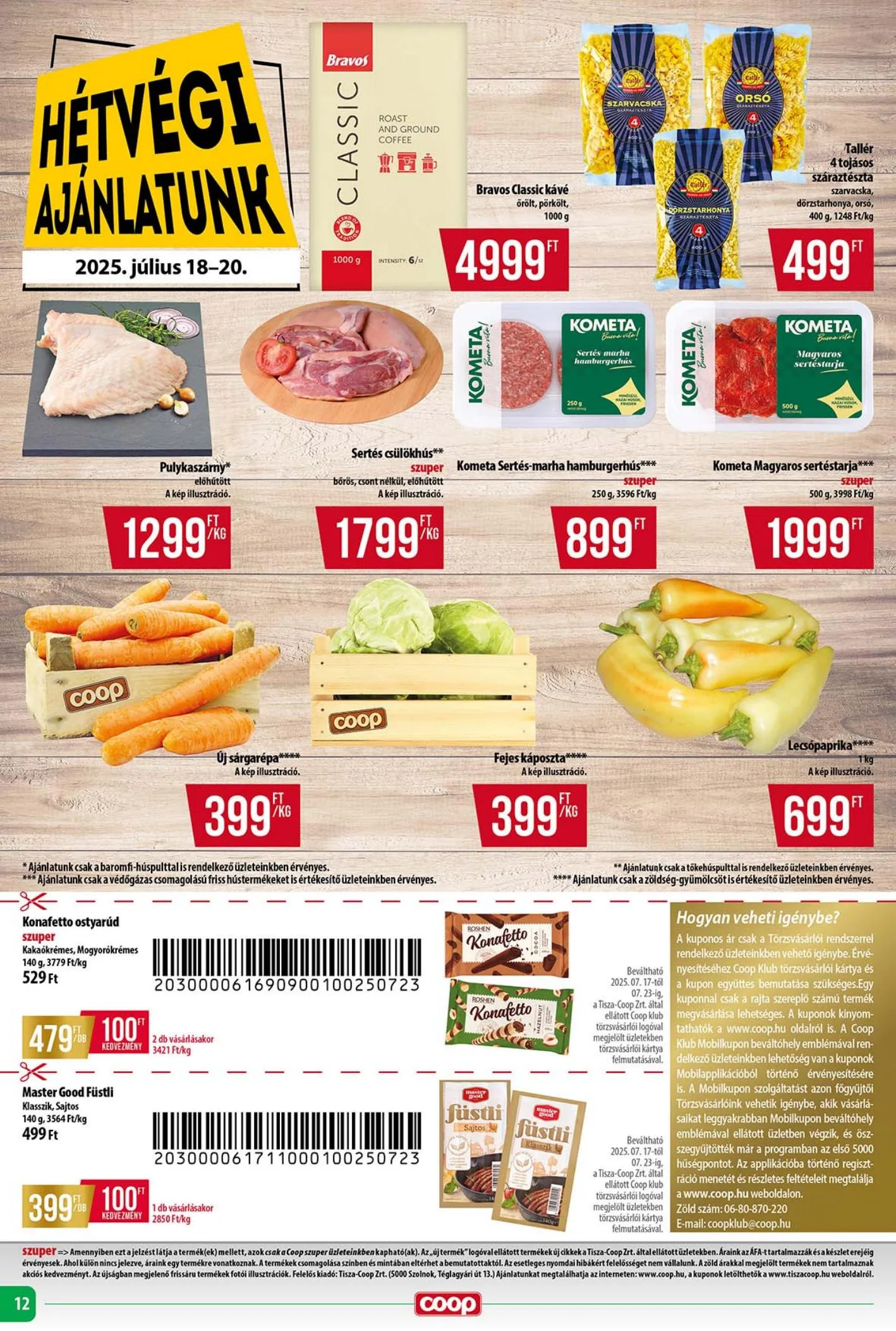 Coop akciós újság Tisza 07.17–07.23 – 12. oldal