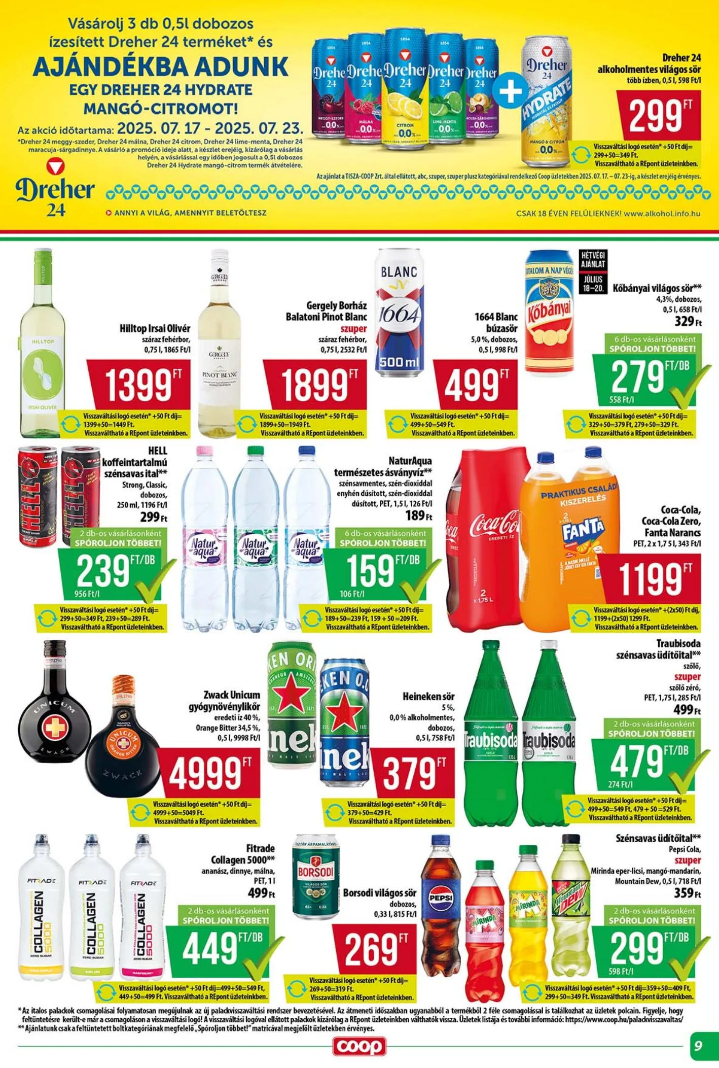 Coop akciós újság Tisza 07.17–07.23 – 9. oldal