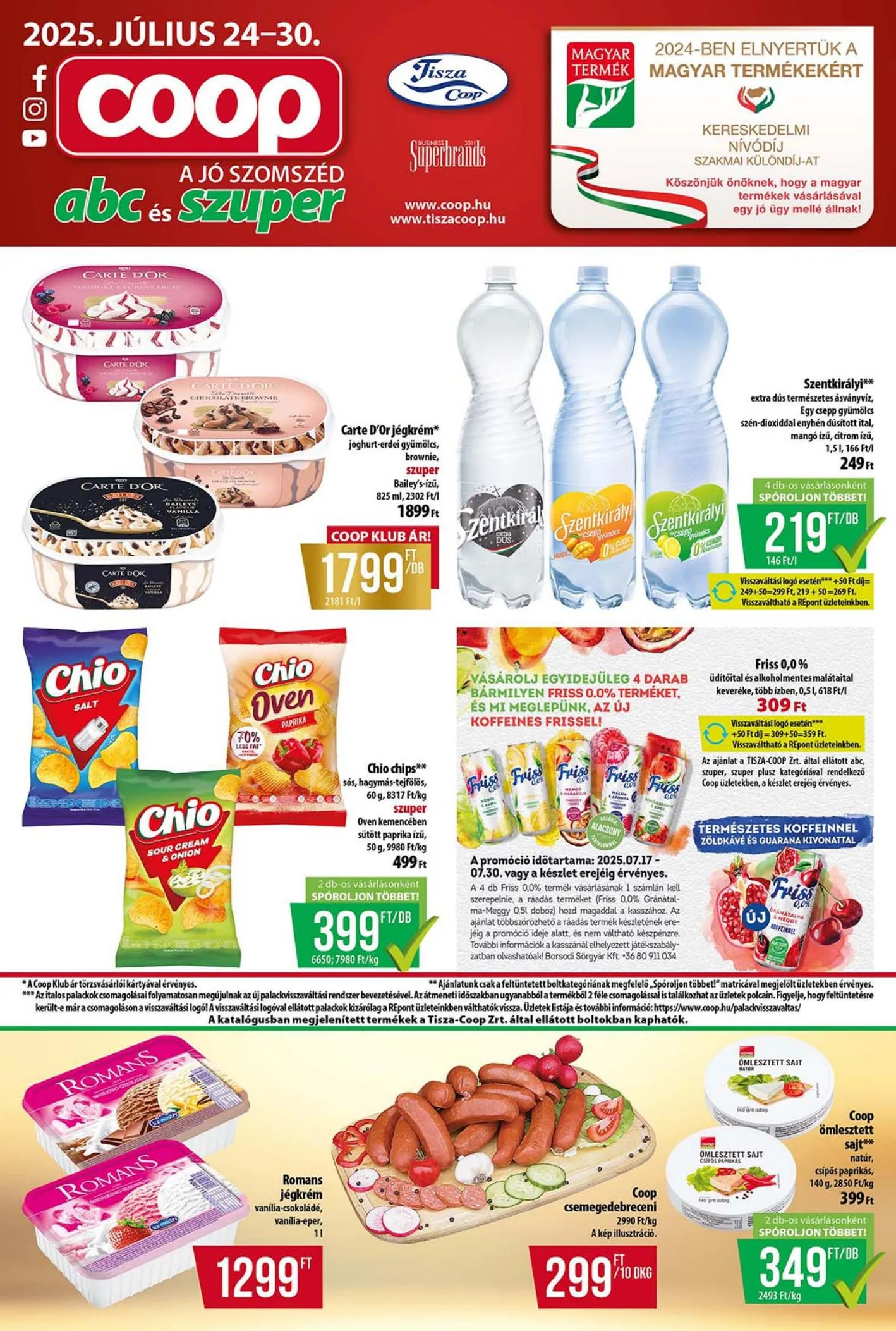 Coop akciós újság Tisza 07.24–07.30