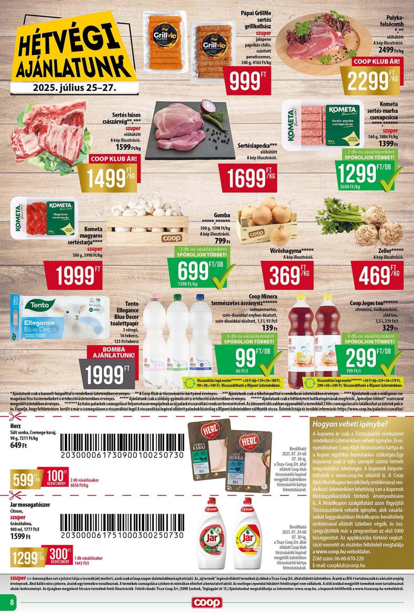 Coop akciós újság Tisza 07.24–07.30 – 8. oldal
