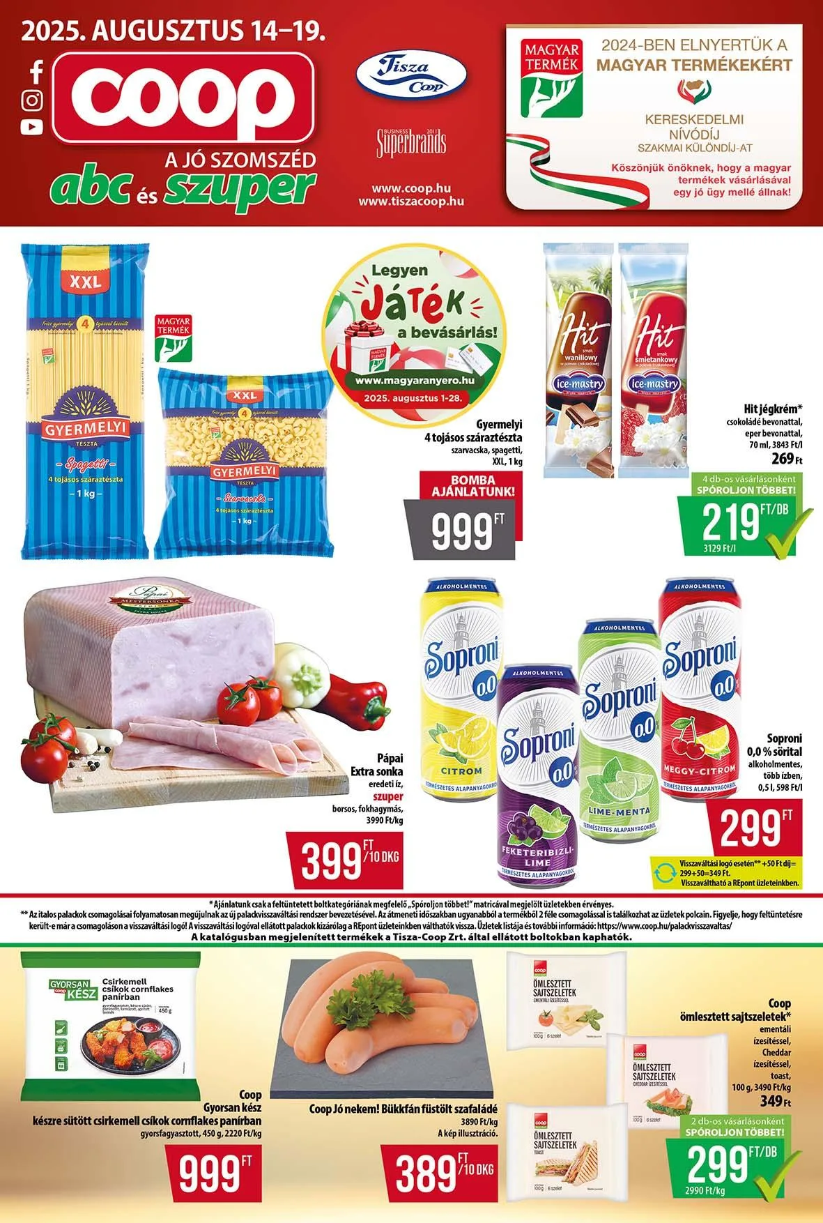 Coop akciós újság Tisza 08.14–08.19