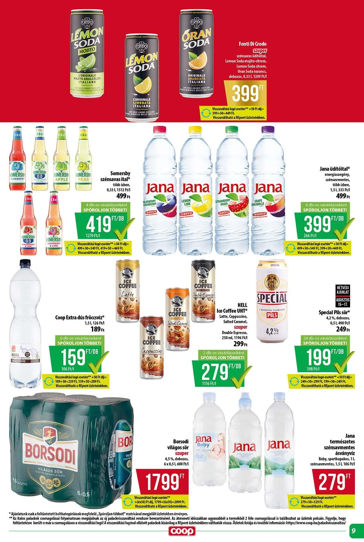 Coop akciós újság Tisza 08.14–08.19 – 12. oldal