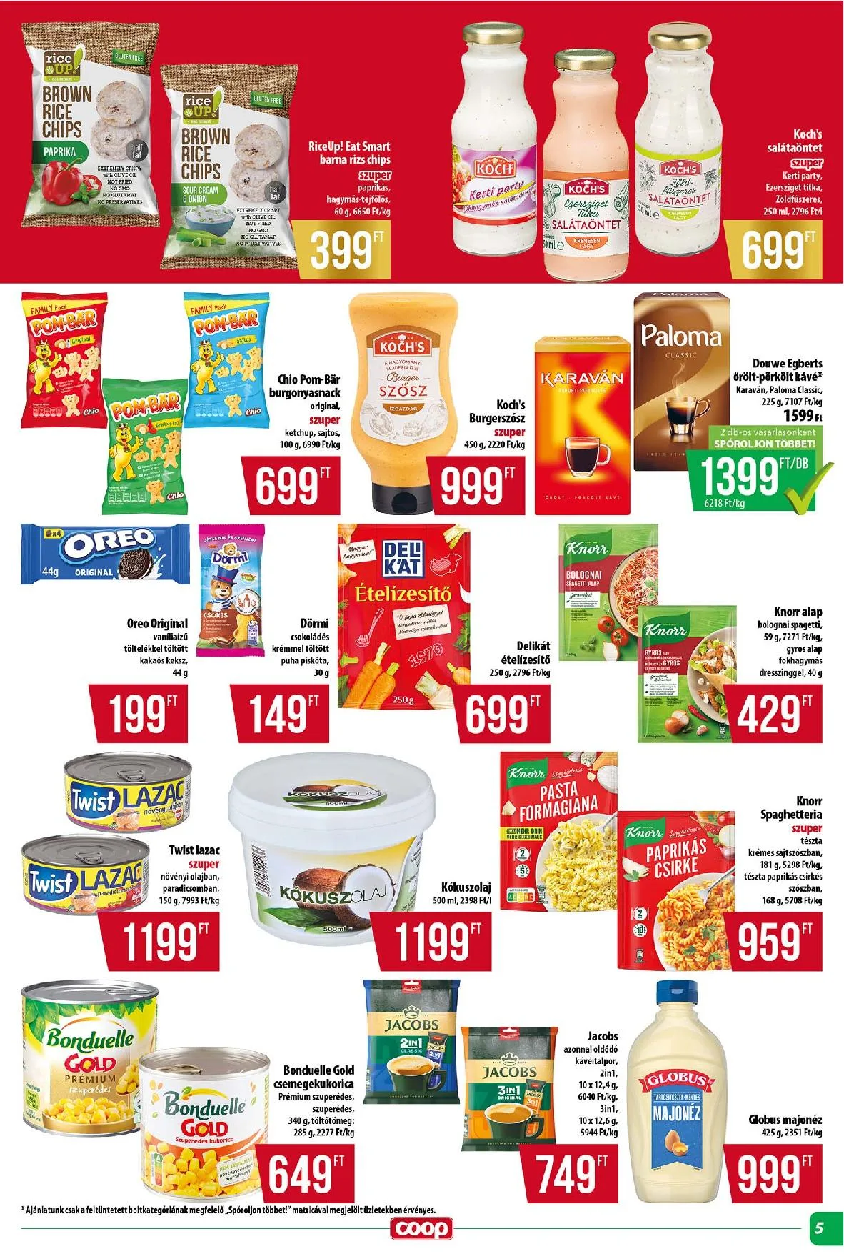 Coop akciós újság Tisza 08.21–08.27 – 5. oldal