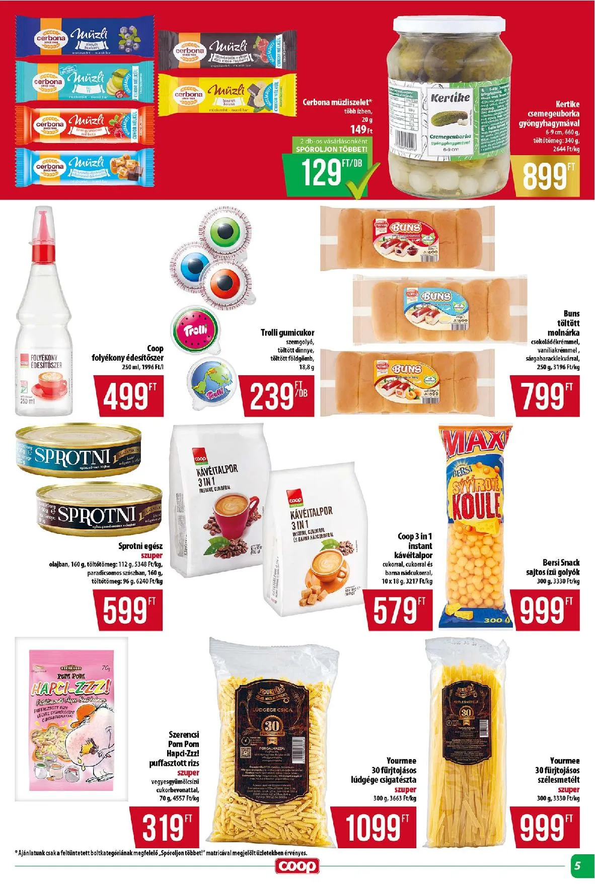 Coop akciós újság Tisza 08.28–09.03 – 5. oldal