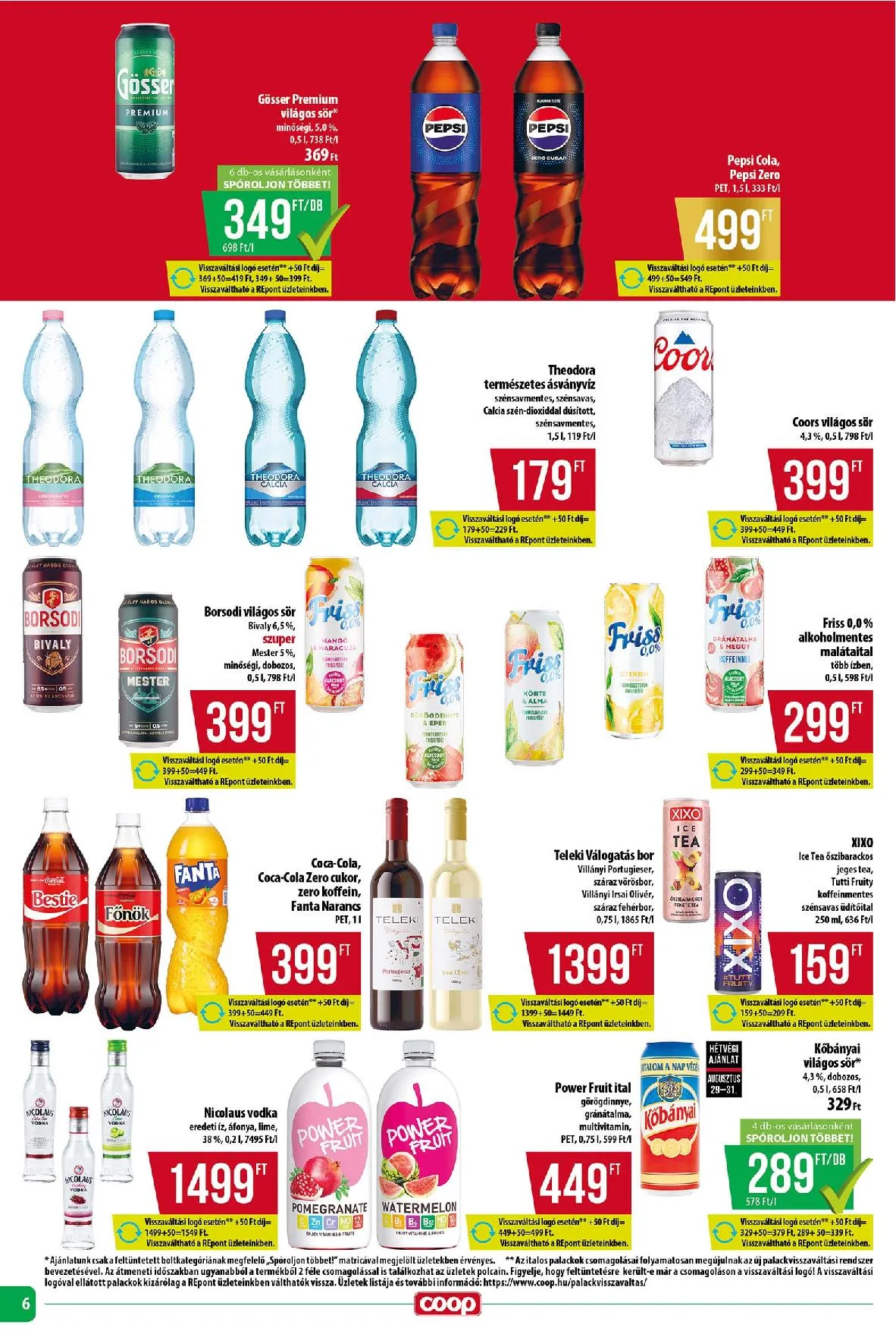 Coop akciós újság Tisza 08.28–09.03 – 6. oldal