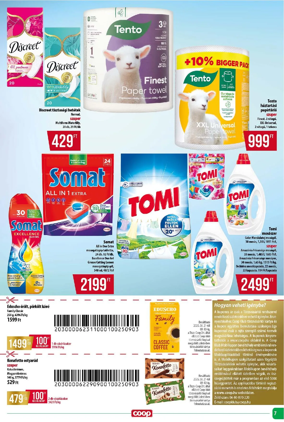 Coop akciós újság Tisza 08.28–09.03 – 7. oldal