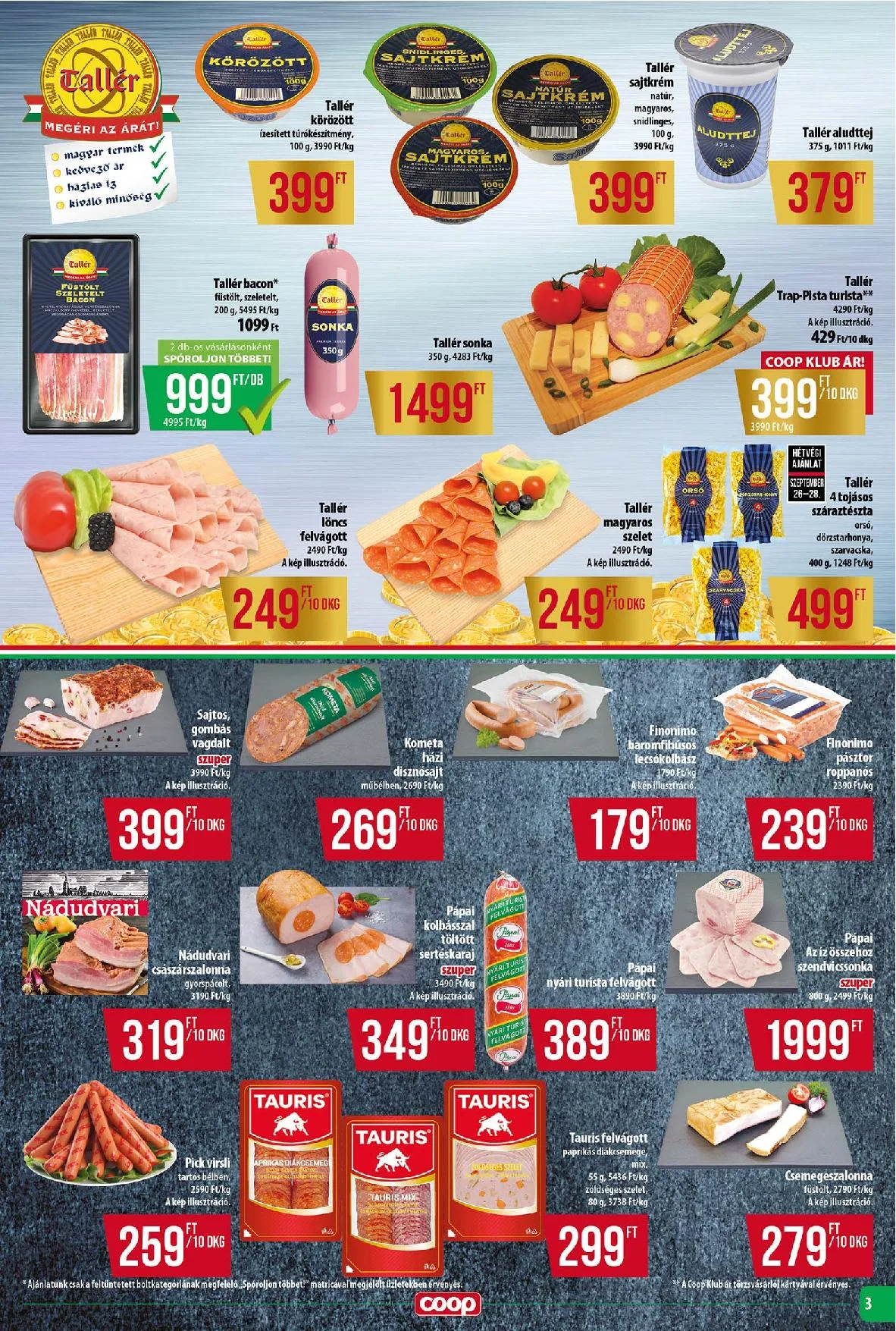 Coop akciós újság Tisza 09.25–10.01 – 3. oldal