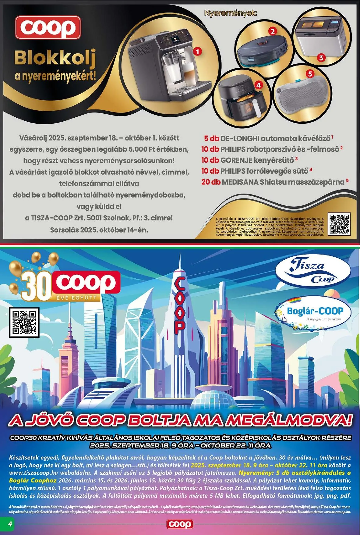 Coop akciós újság Tisza 09.25–10.01 – 4. oldal