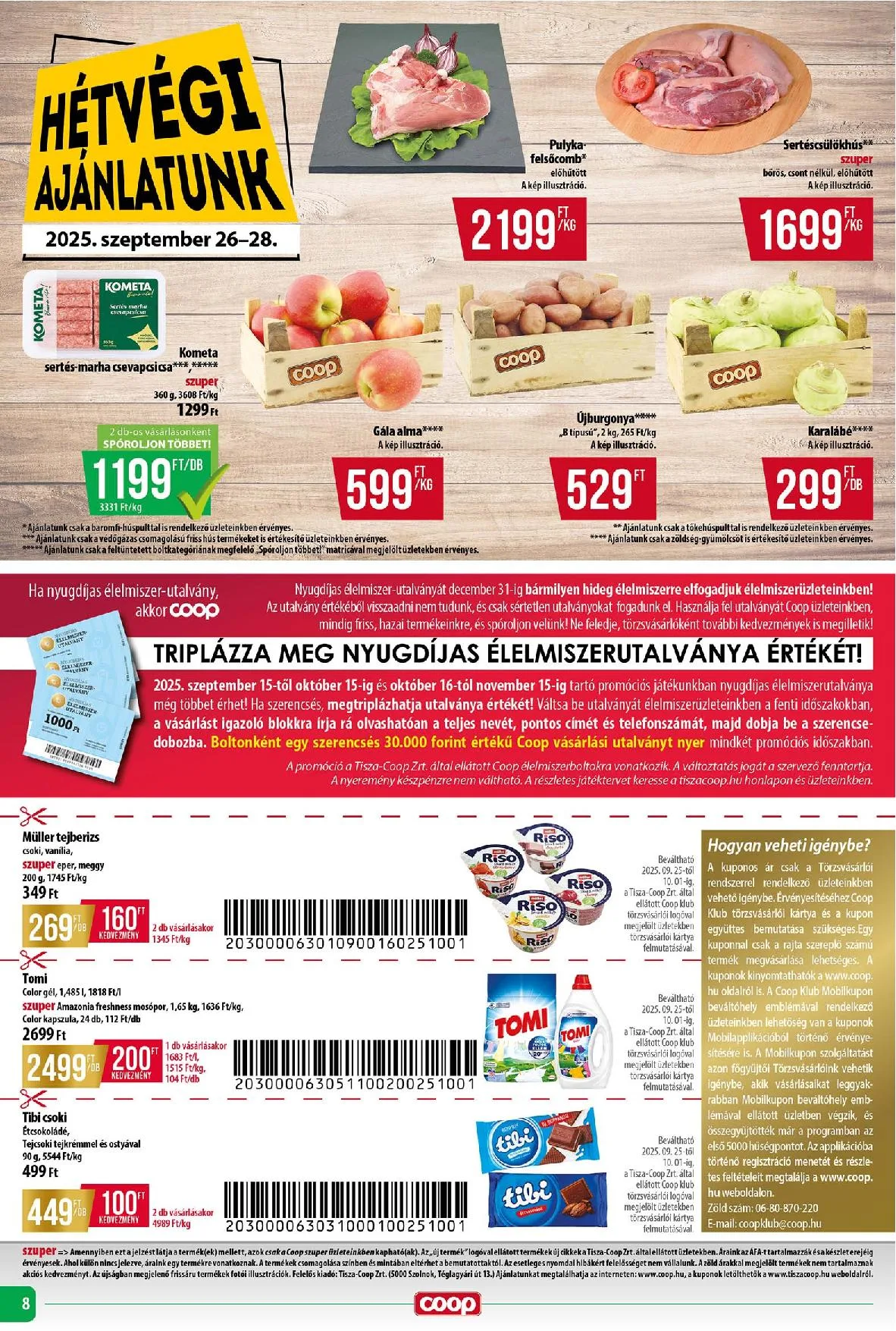 Coop akciós újság Tisza 09.25–10.01 – 8. oldal