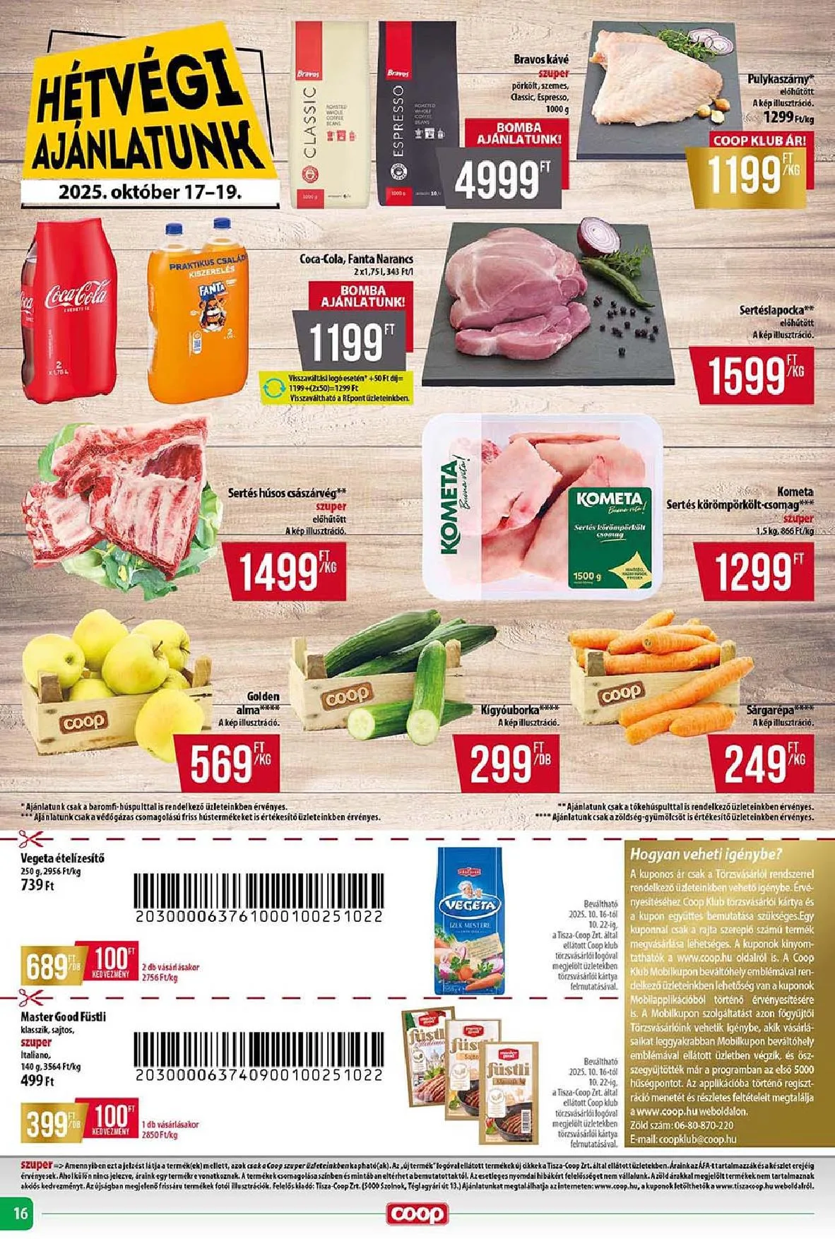 Coop akciós újság Tisza 10.16–10.22 – 8. oldal