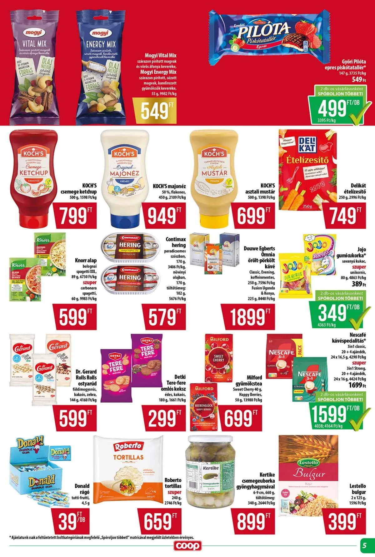Coop akciós újság Tisza 10.24–10.29 – 5. oldal
