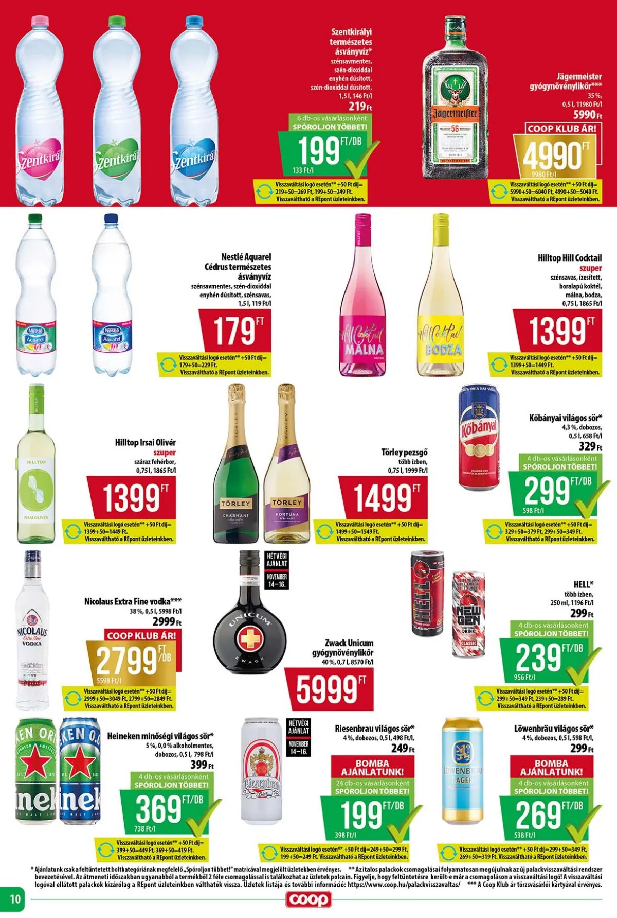 Coop akciós újság Tisza 11.13–11.19 – 10. oldal
