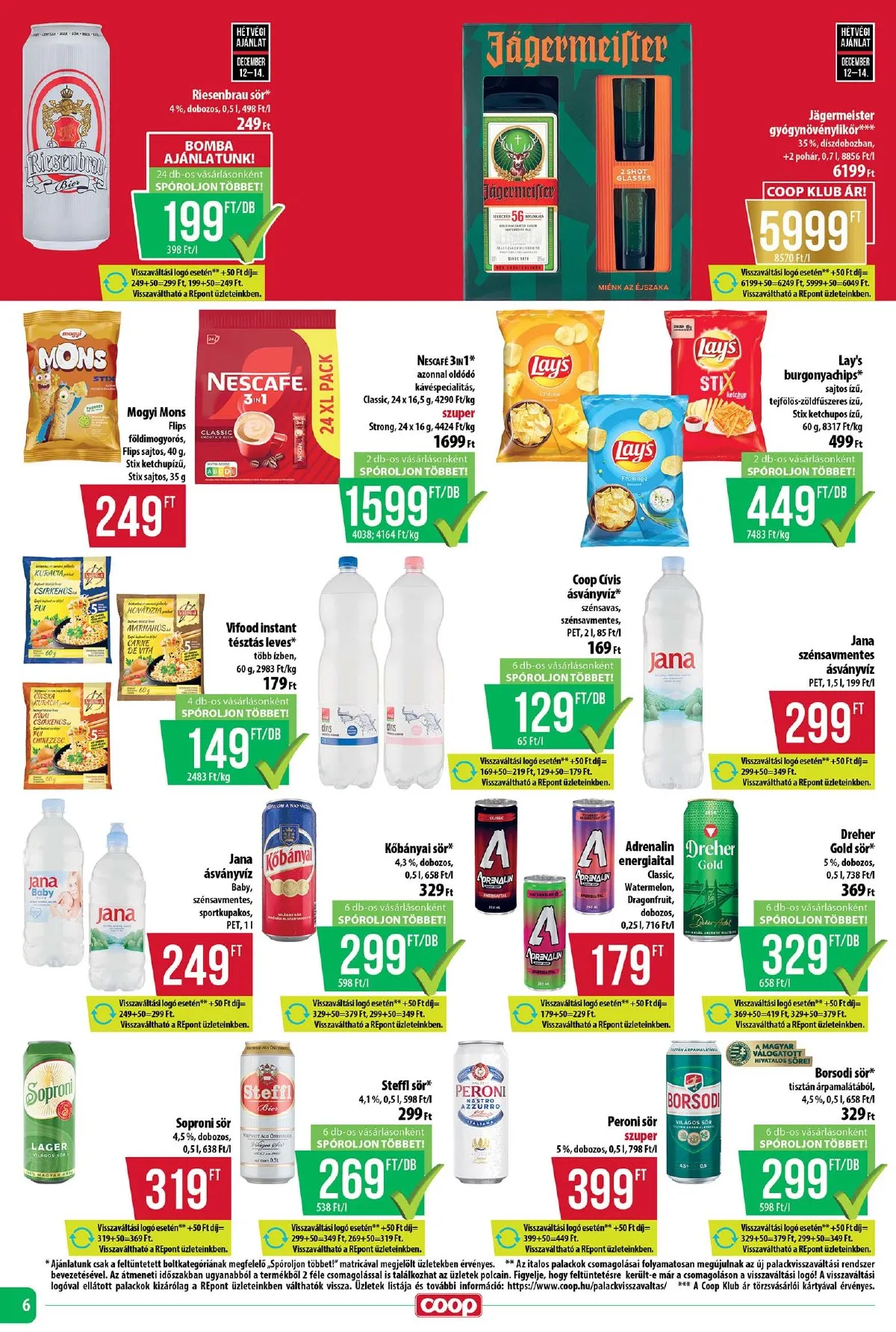 Coop akciós újság Tisza 12.11–12.17 – 6. oldal