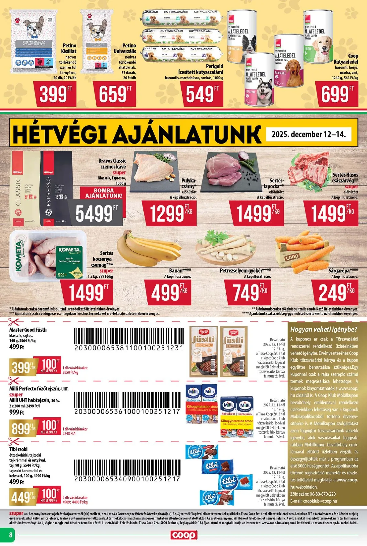 Coop akciós újság Tisza 12.11–12.17 – 8. oldal