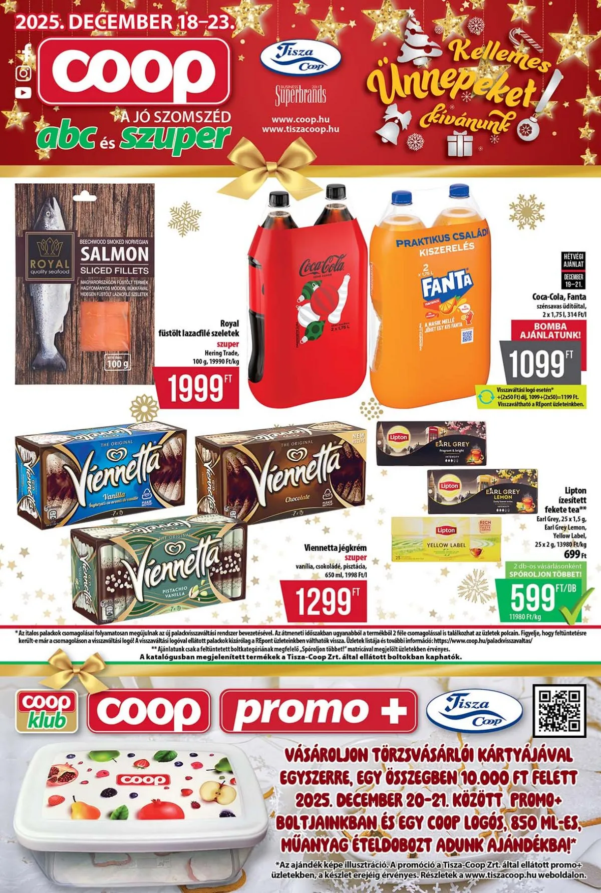 Coop akciós újság Tisza 12.18–12.23
