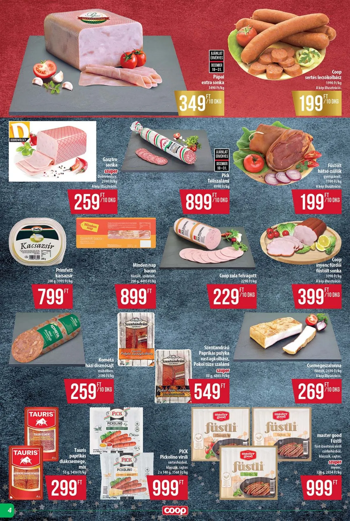 Coop akciós újság Tisza 12.18–12.23 – 4. oldal