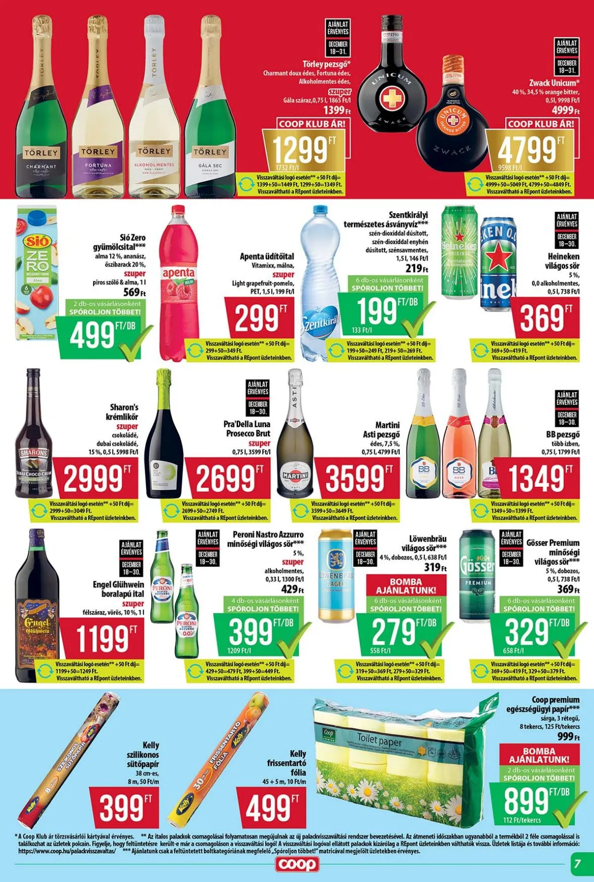 Coop akciós újság Tisza 12.18–12.23 – 7. oldal