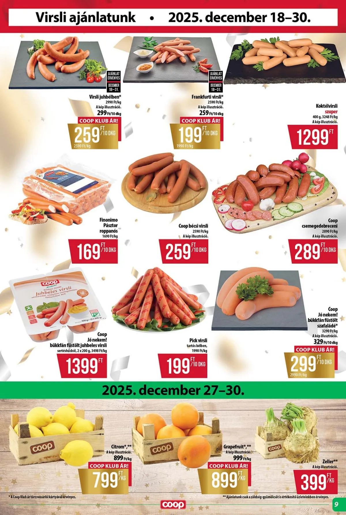 Coop akciós újság Tisza 12.18–12.23 – 9. oldal