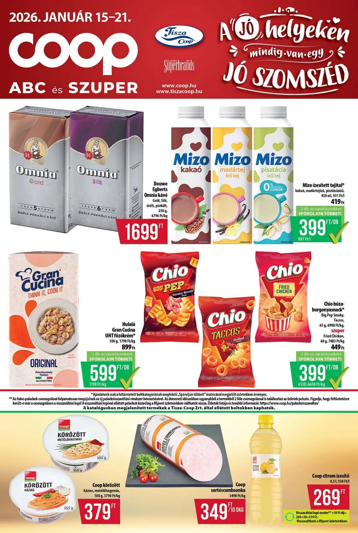 Coop akciós újság Tisza 01.15–01.21