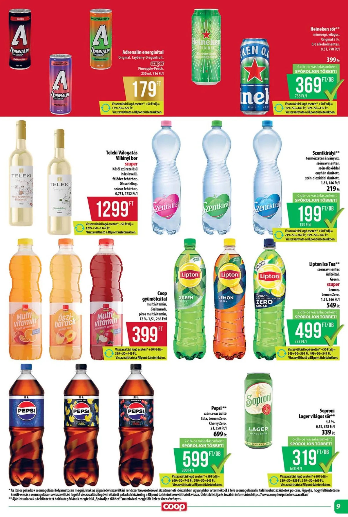 Coop akciós újság Tisza 01.15–01.21 – 9. oldal
