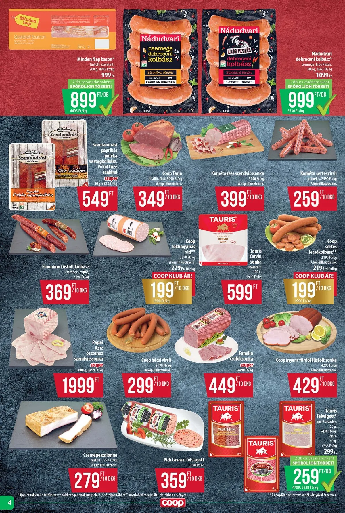 Coop akciós újság Tisza 01.22–01.28 – 4. oldal