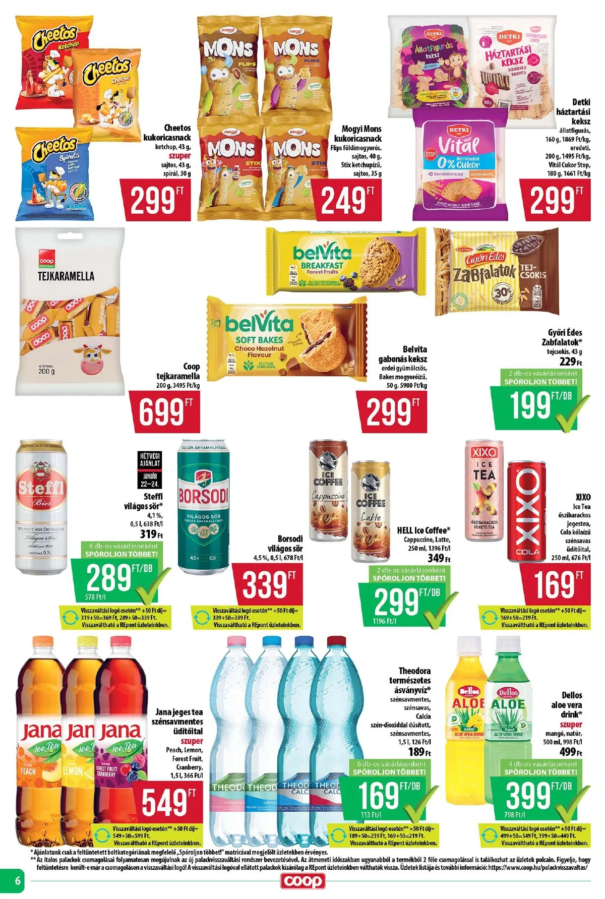 Coop akciós újság Tisza 01.22–01.28 – 6. oldal
