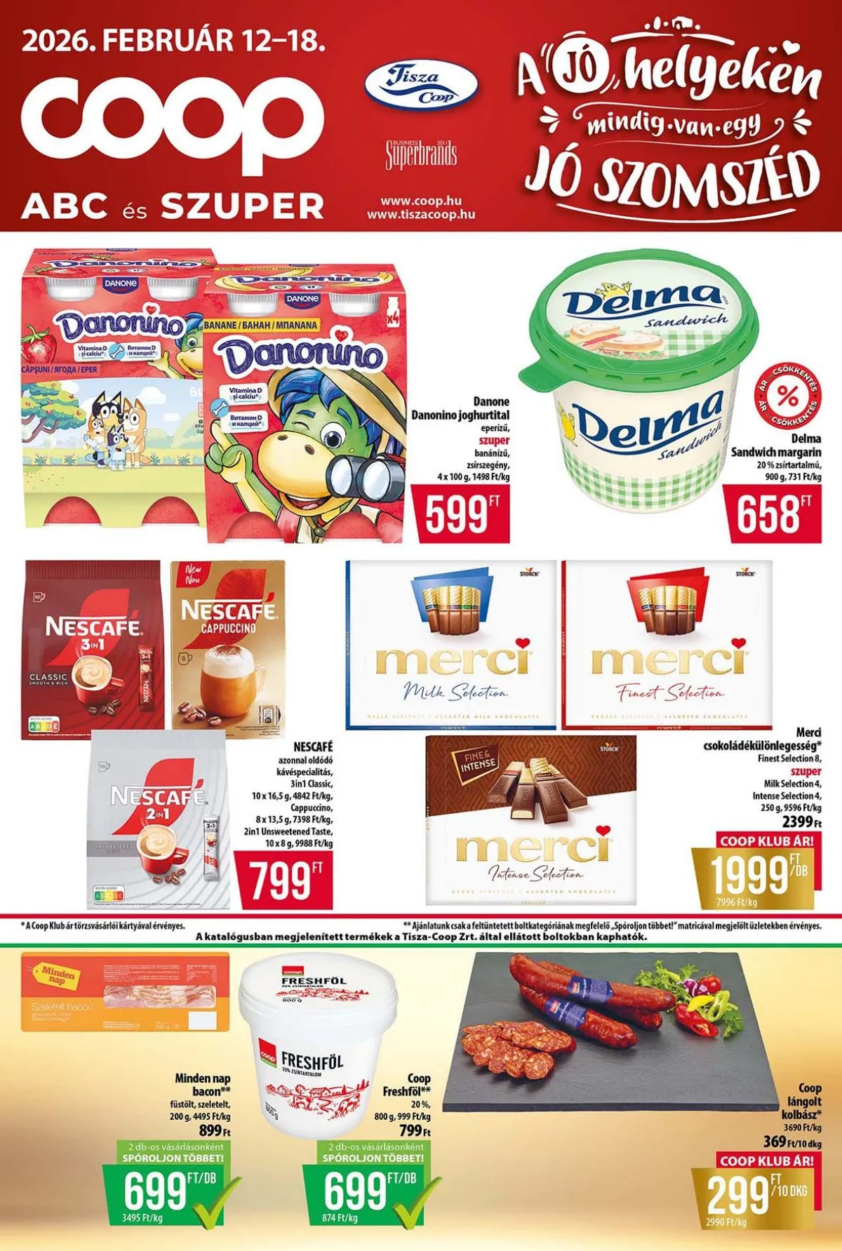 Coop akciós újság Tisza 02.12–02.18