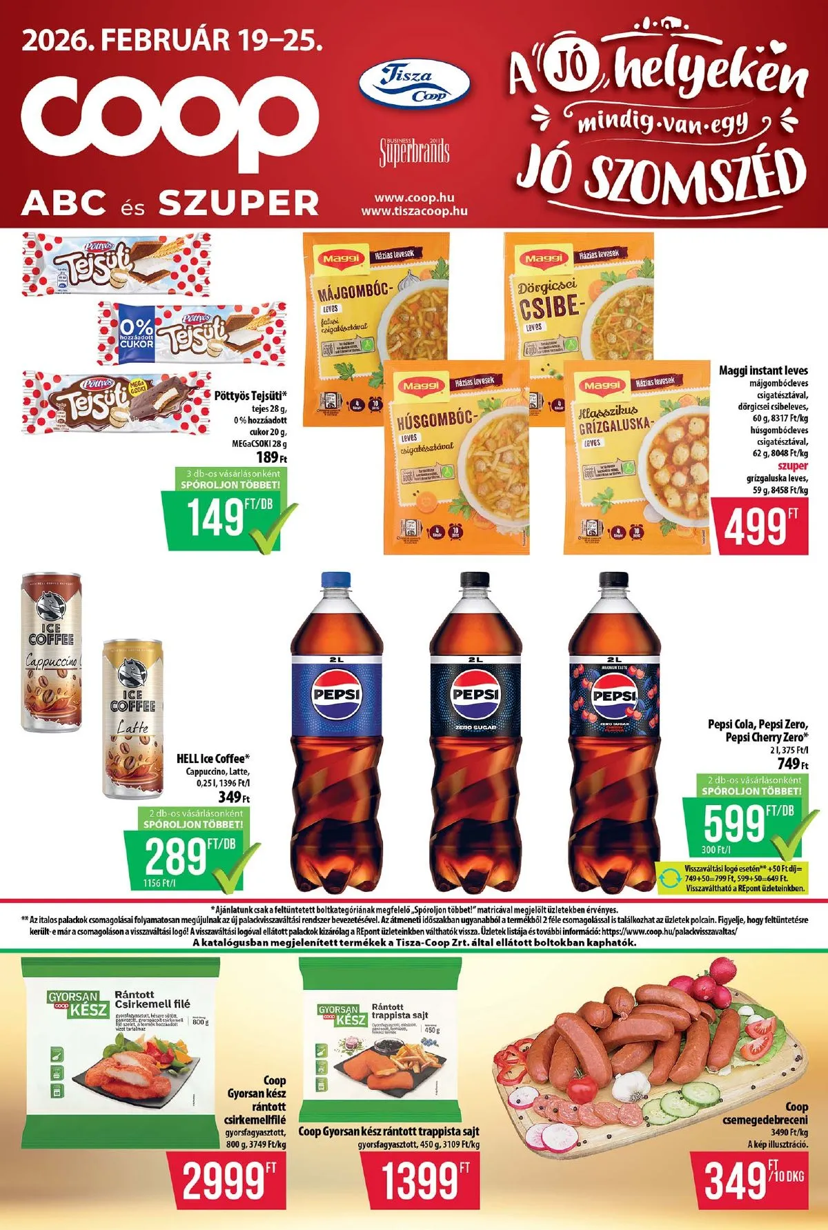 Coop akciós újság Tisza 02.19–02.25