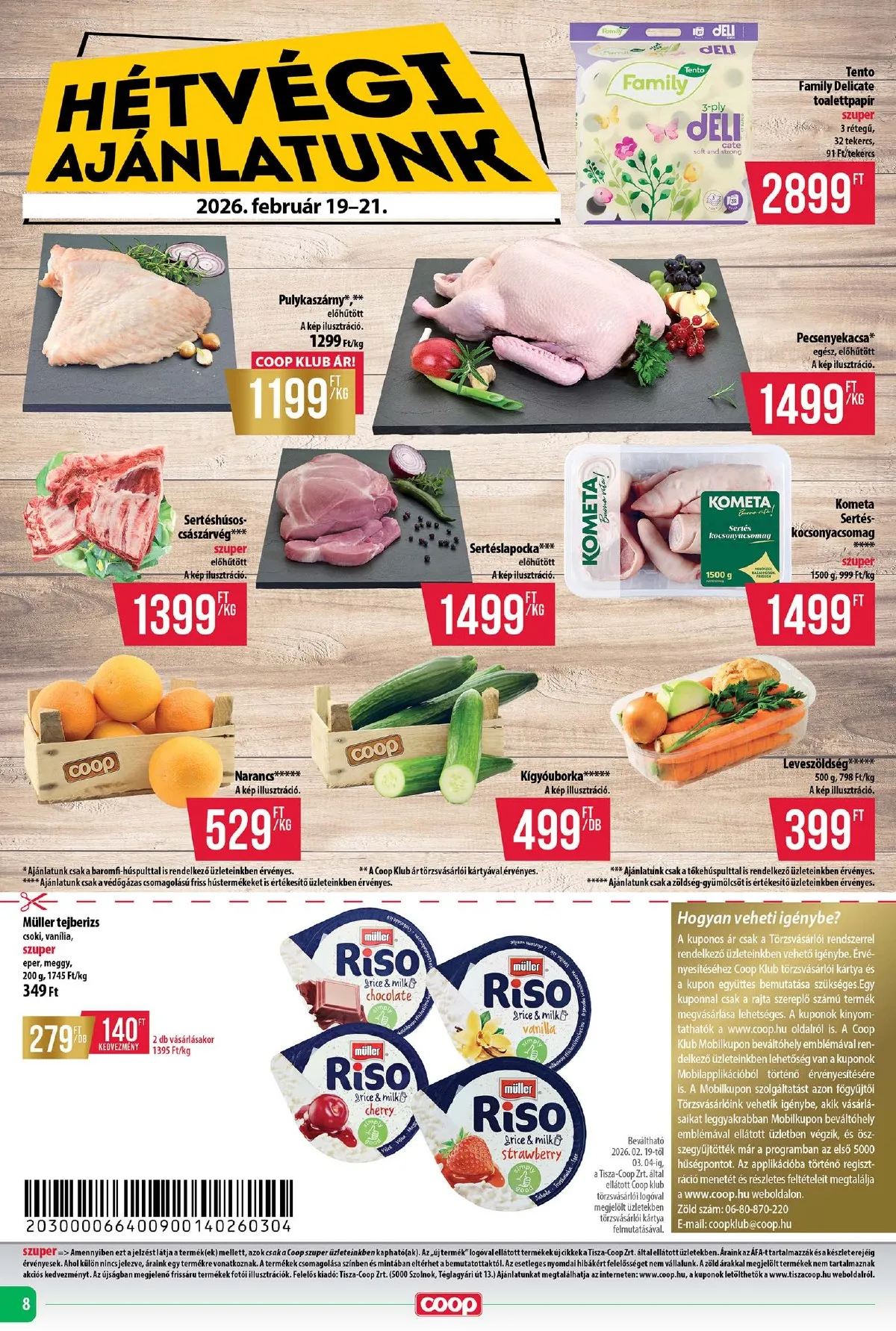 Coop akciós újság Tisza 02.19–02.25 – 8. oldal