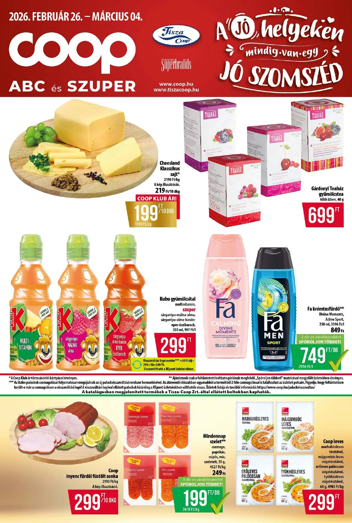 Coop akciós újság Tisza 02.26–03.04