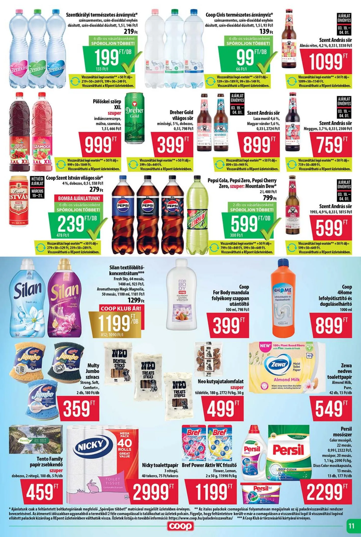 Coop akciós újság Tisza 03.19–03.25 – 11. oldal