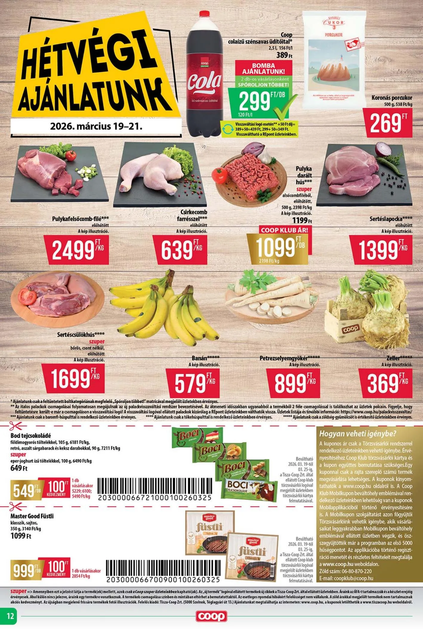 Coop akciós újság Tisza 03.19–03.25 – 12. oldal
