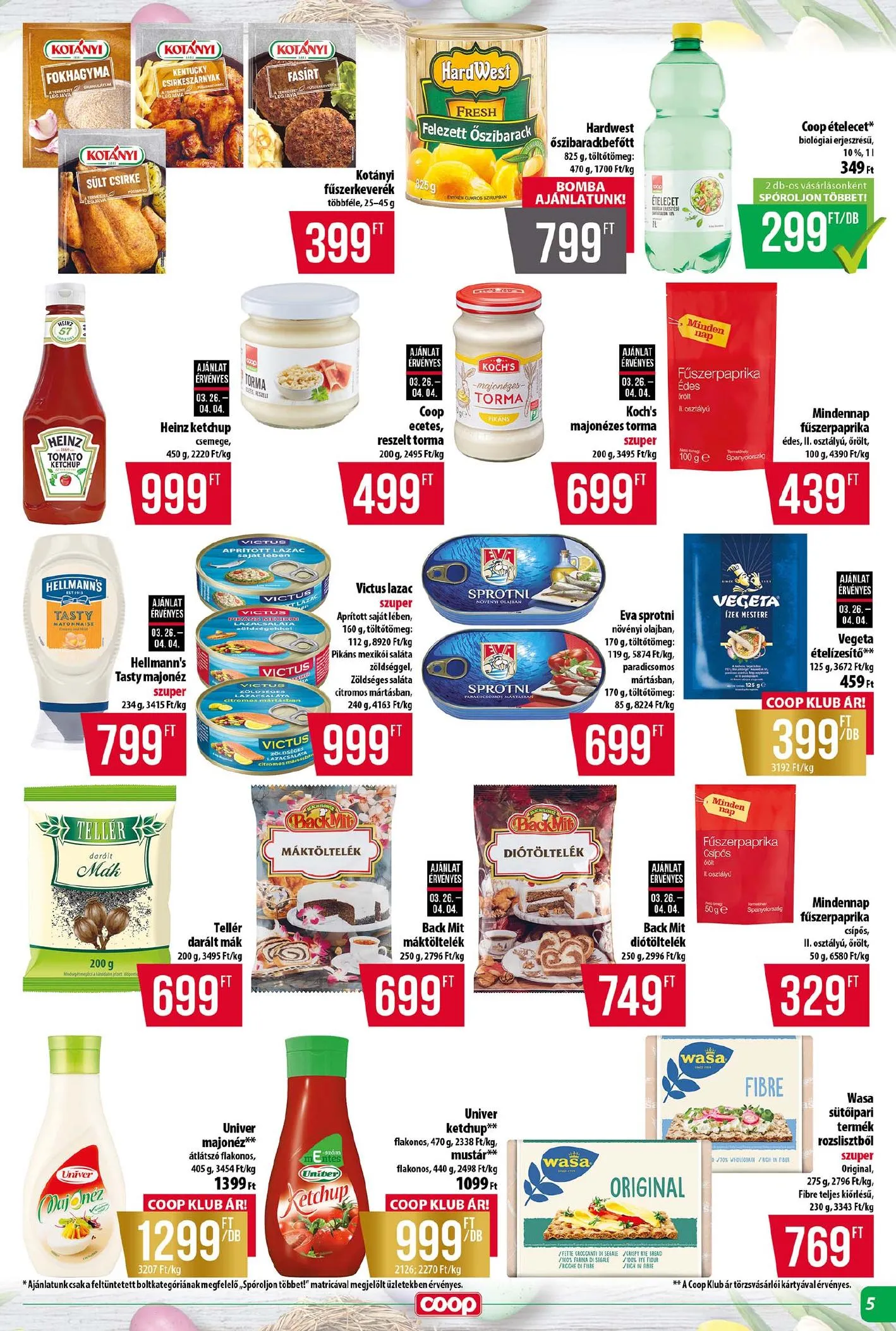 Coop akciós újság Tisza 03.26–04.01 – 5. oldal