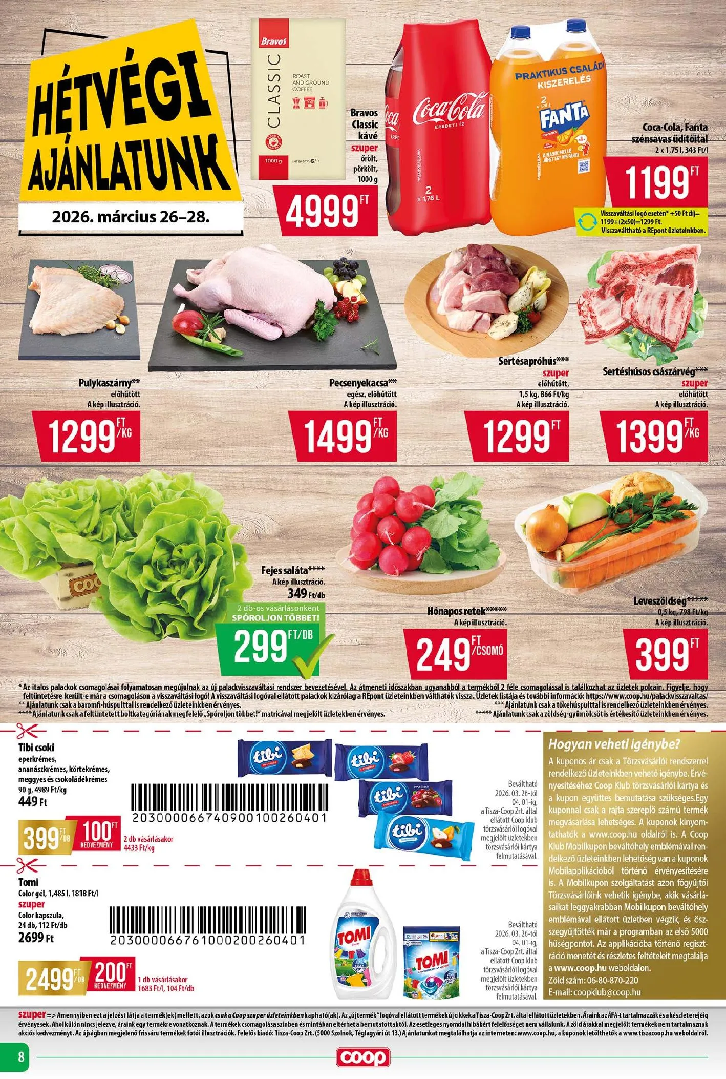 Coop akciós újság Tisza 03.26–04.01 – 8. oldal