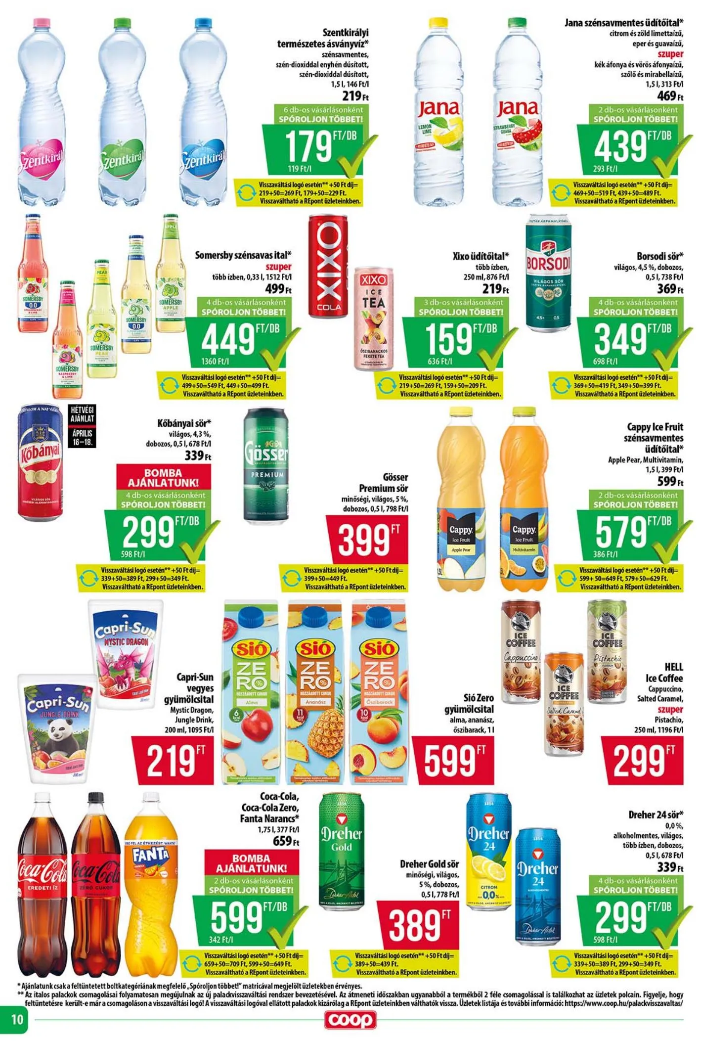 Coop akciós újság Tisza 04.16–04.22 – 10. oldal