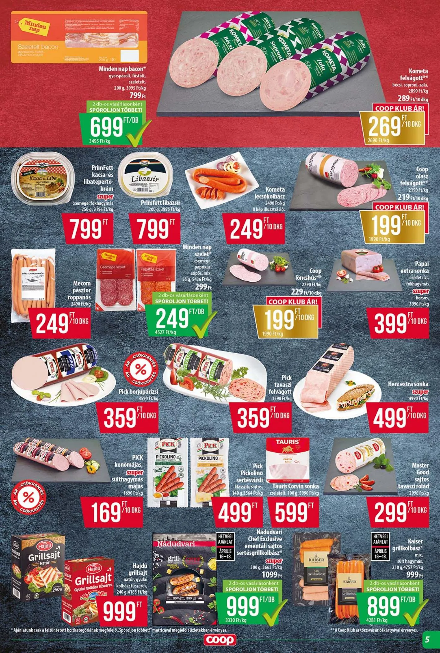 Coop akciós újság Tisza 04.16–04.22 – 5. oldal