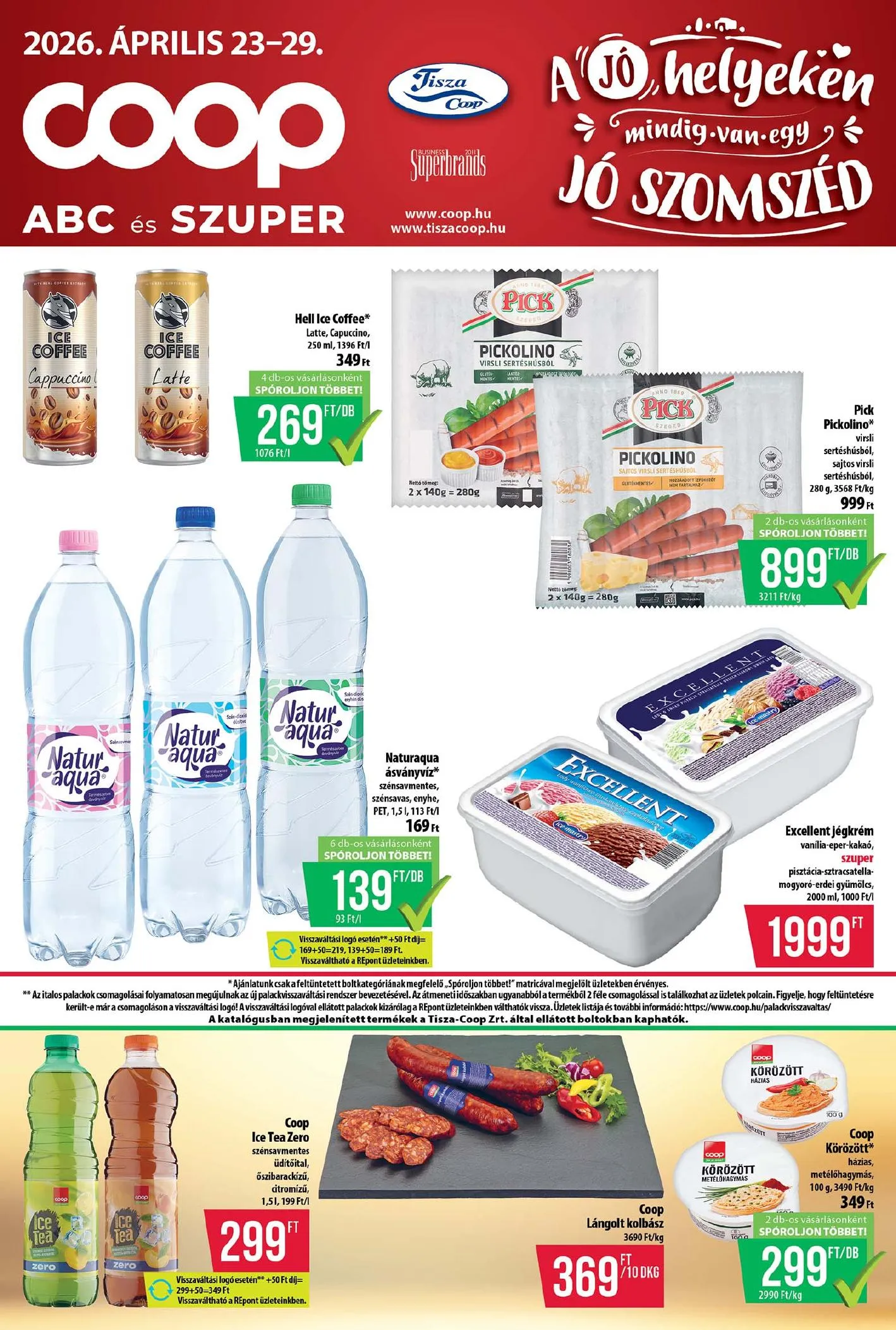 Coop akciós újság Tisza 04.23–04.29