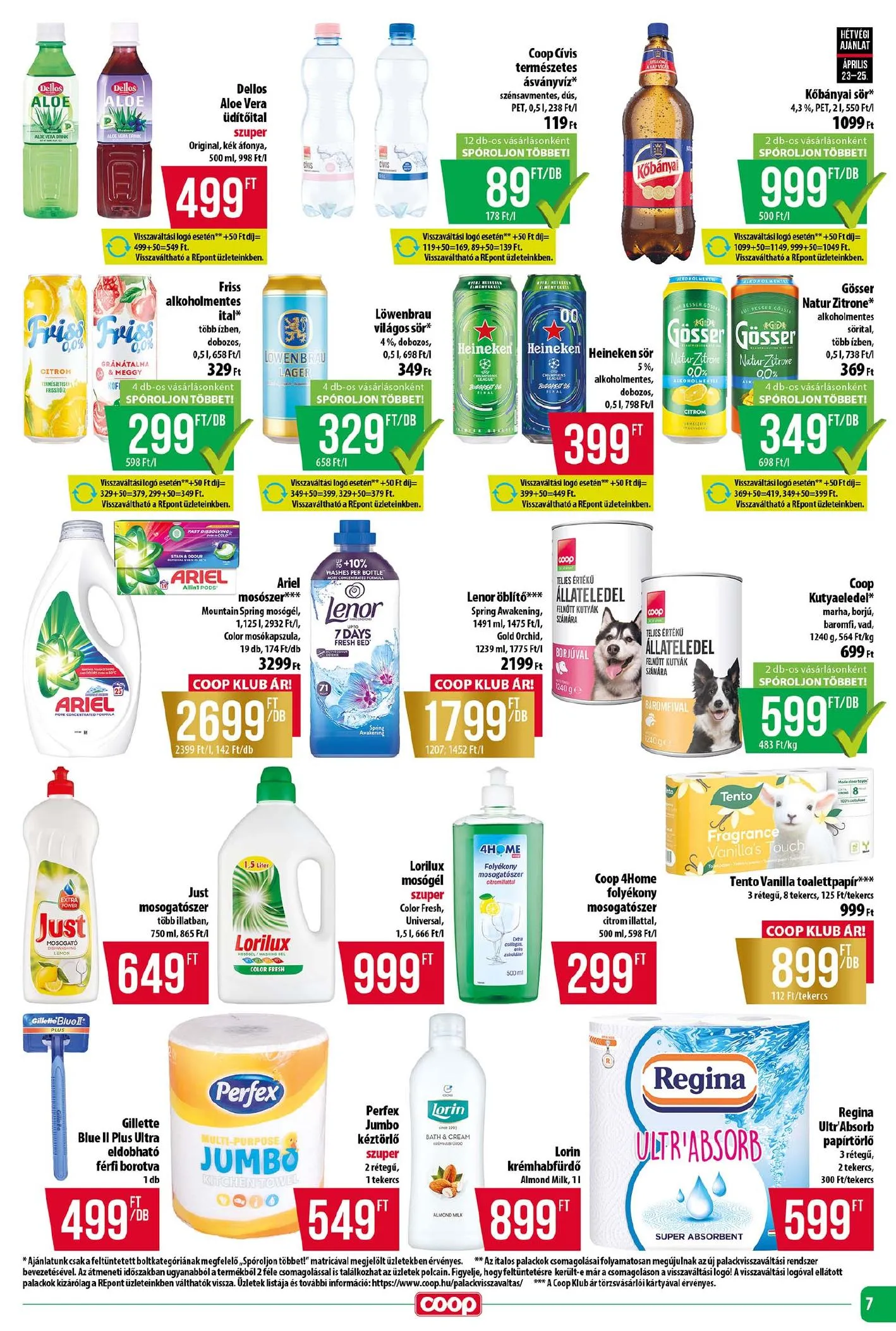 Coop akciós újság Tisza 04.23–04.29 – 7. oldal
