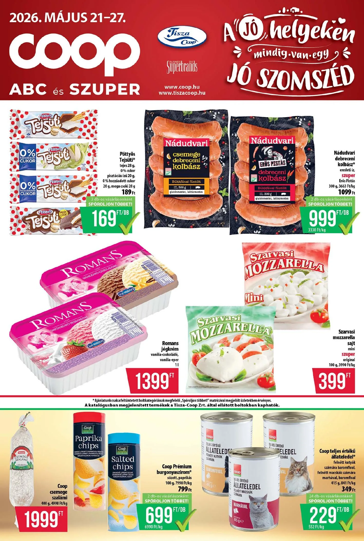 Coop akciós újság Tisza 05.21–05.27