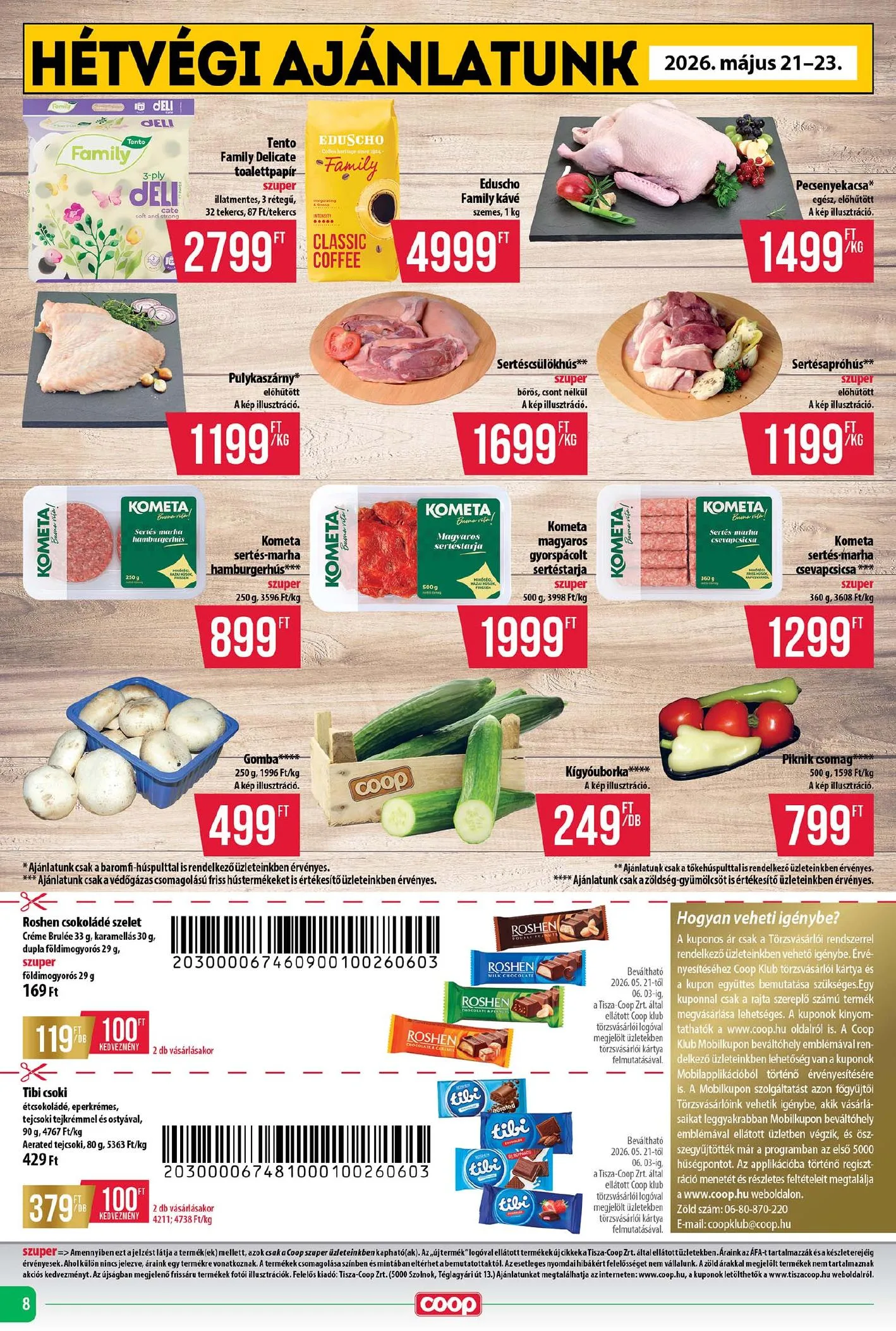 Coop akciós újság Tisza 05.21–05.27 – 8. oldal