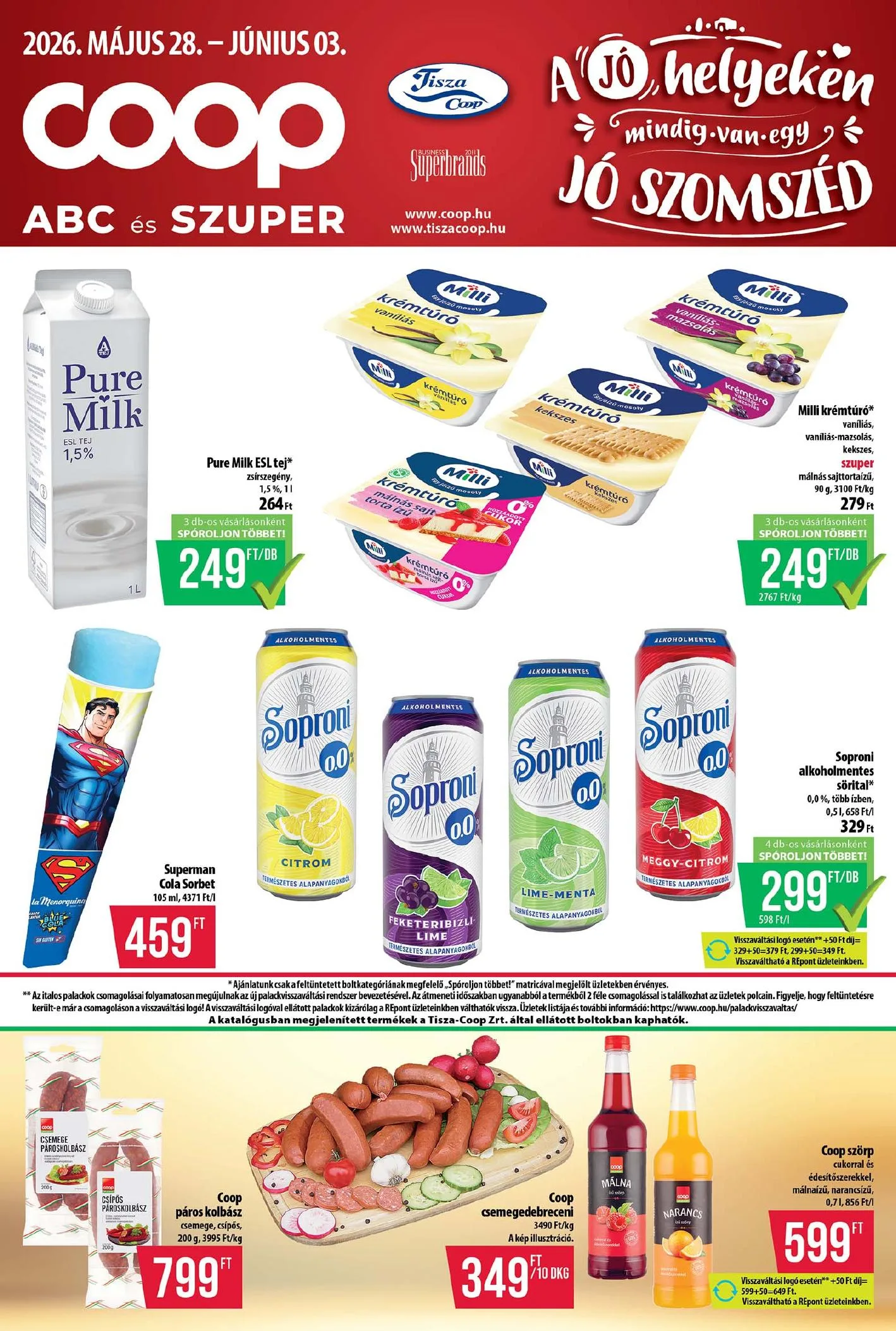 Coop akciós újság Tisza 05.28–06.03